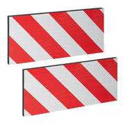 Garagen Wandschutz selbstklebend 2er-Set Weiss-Rot von Relaxdays