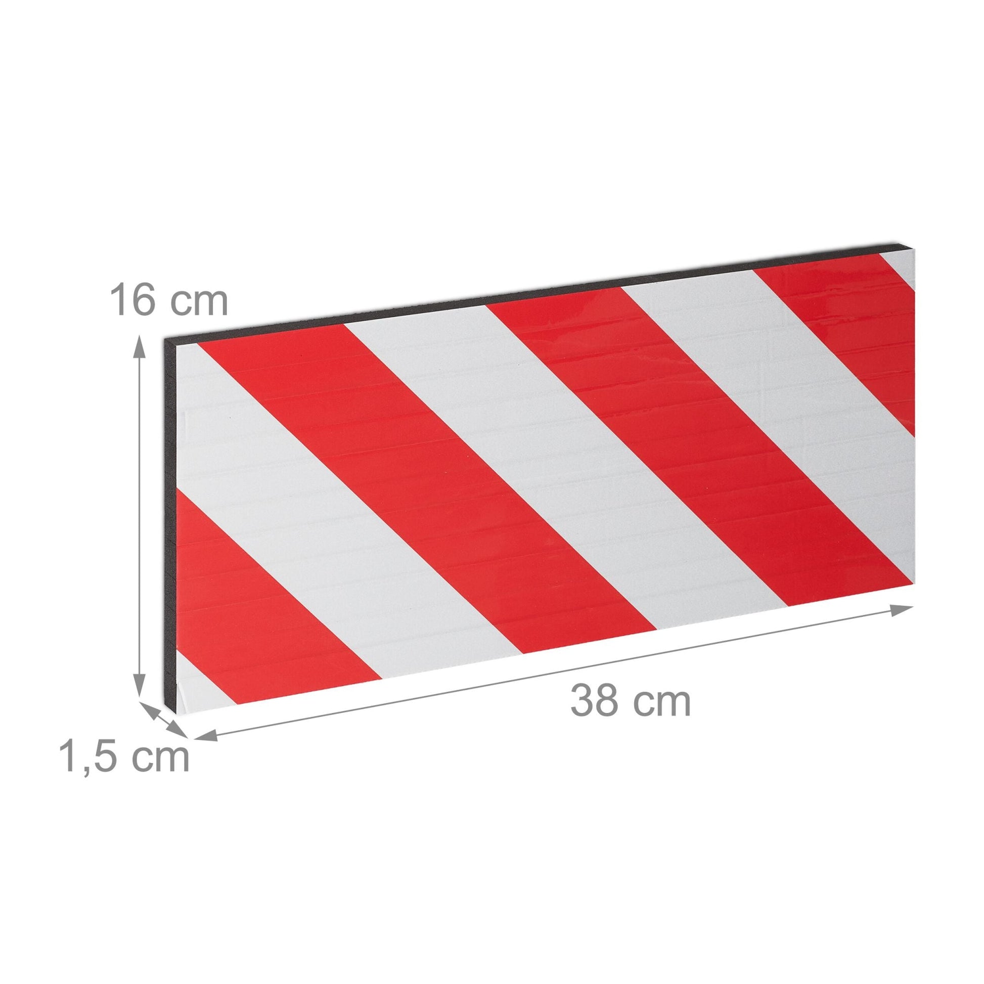Garagen Wandschutz selbstklebend 2er-Set Weiss-Rot von Relaxdays