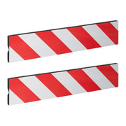 Garagen Wandschutz Ecke 2er-Set Weiss-Rot von Relaxdays