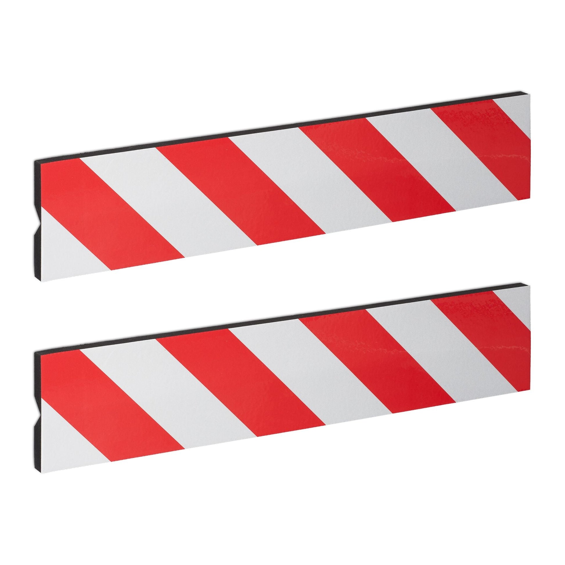 Garagen Wandschutz Ecke 2er-Set Weiss-Rot von Relaxdays
