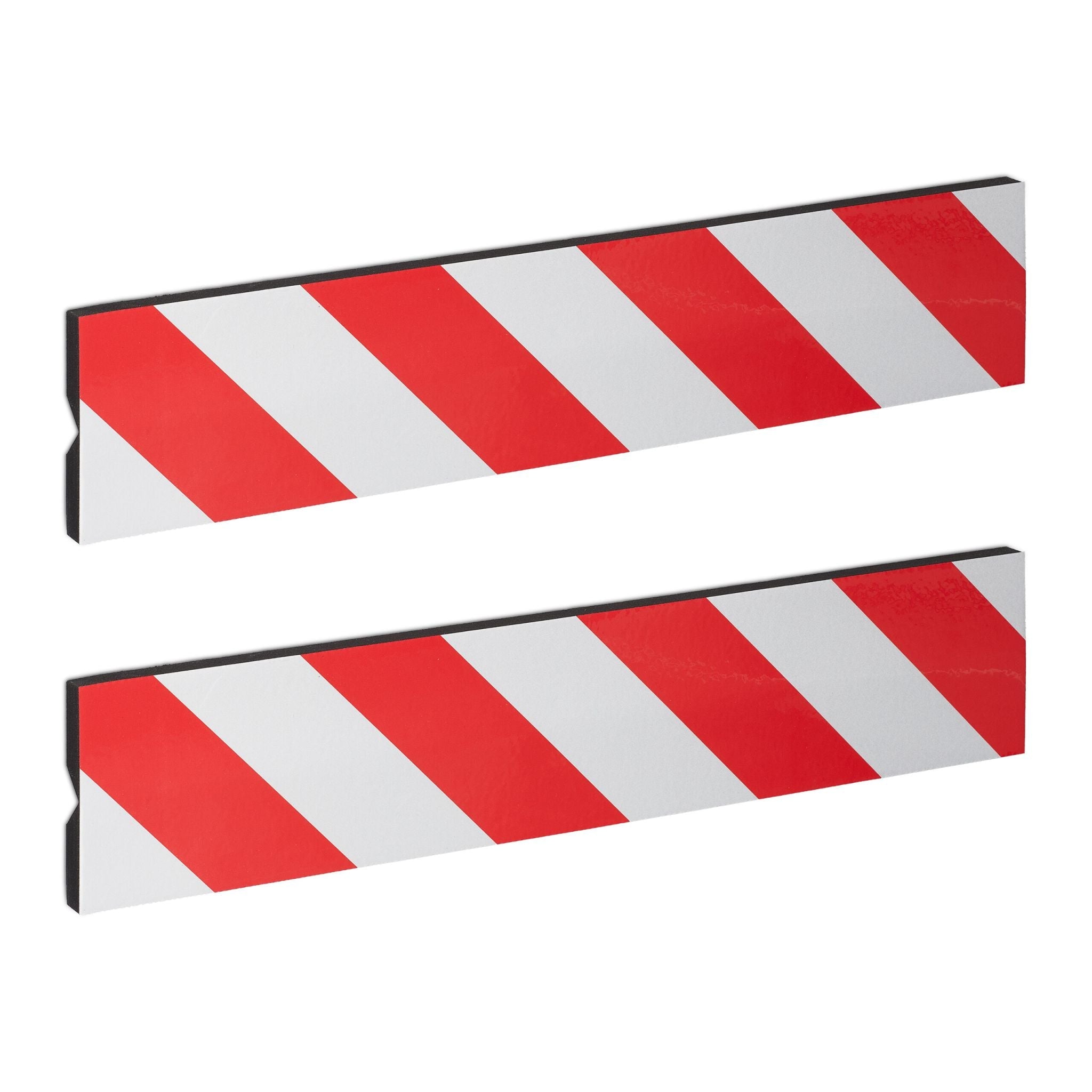 Garagen Wandschutz Ecke 2er-Set Weiss-Rot von Relaxdays