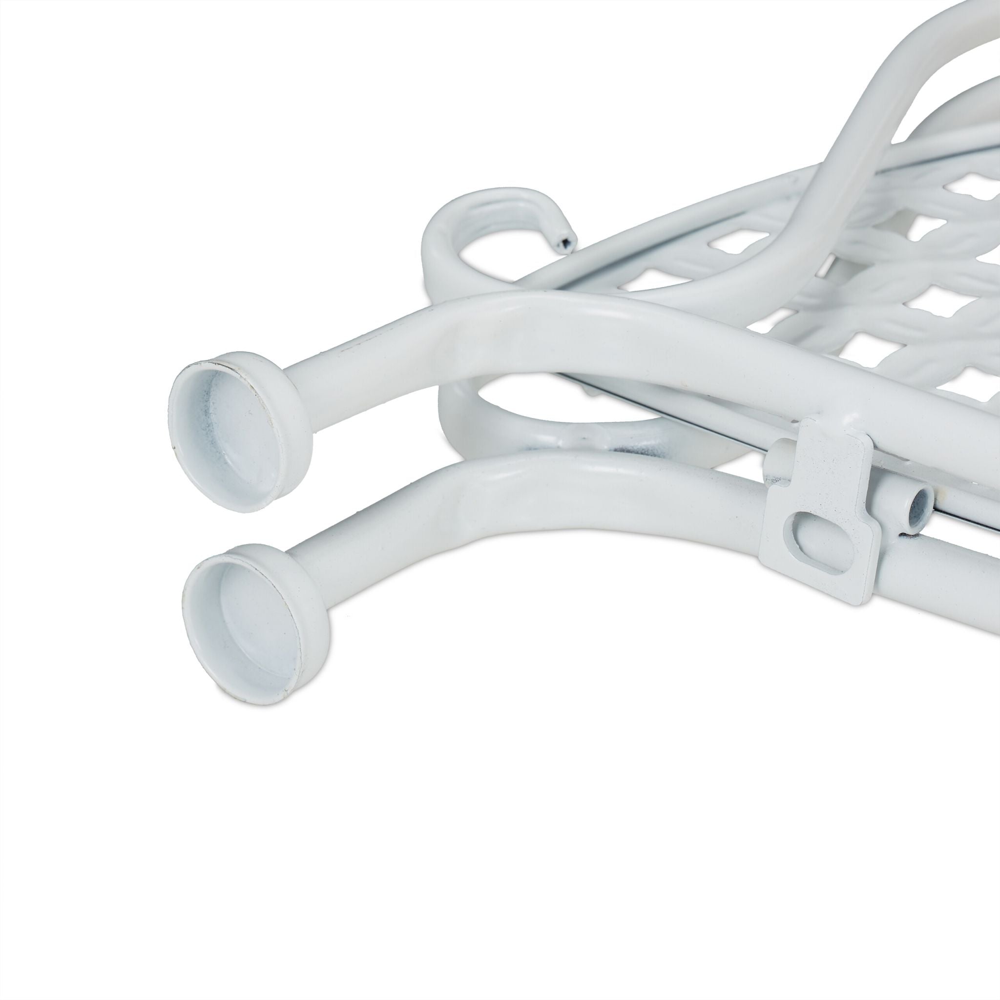 Eckregal Metall mit 4 Ablagen Weiss von Relaxdays