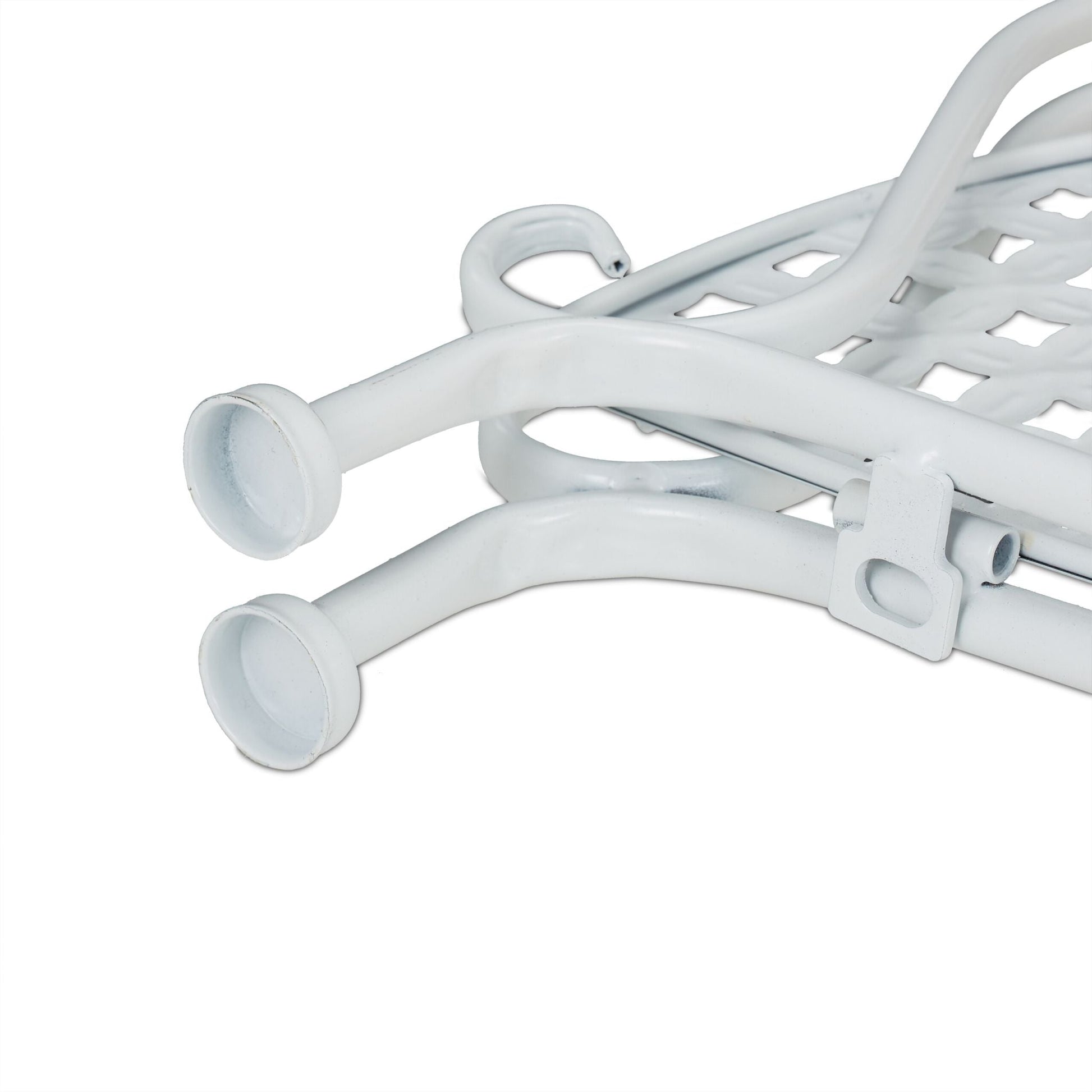 Eckregal Metall mit 5 Ablagen Weiss von Relaxdays