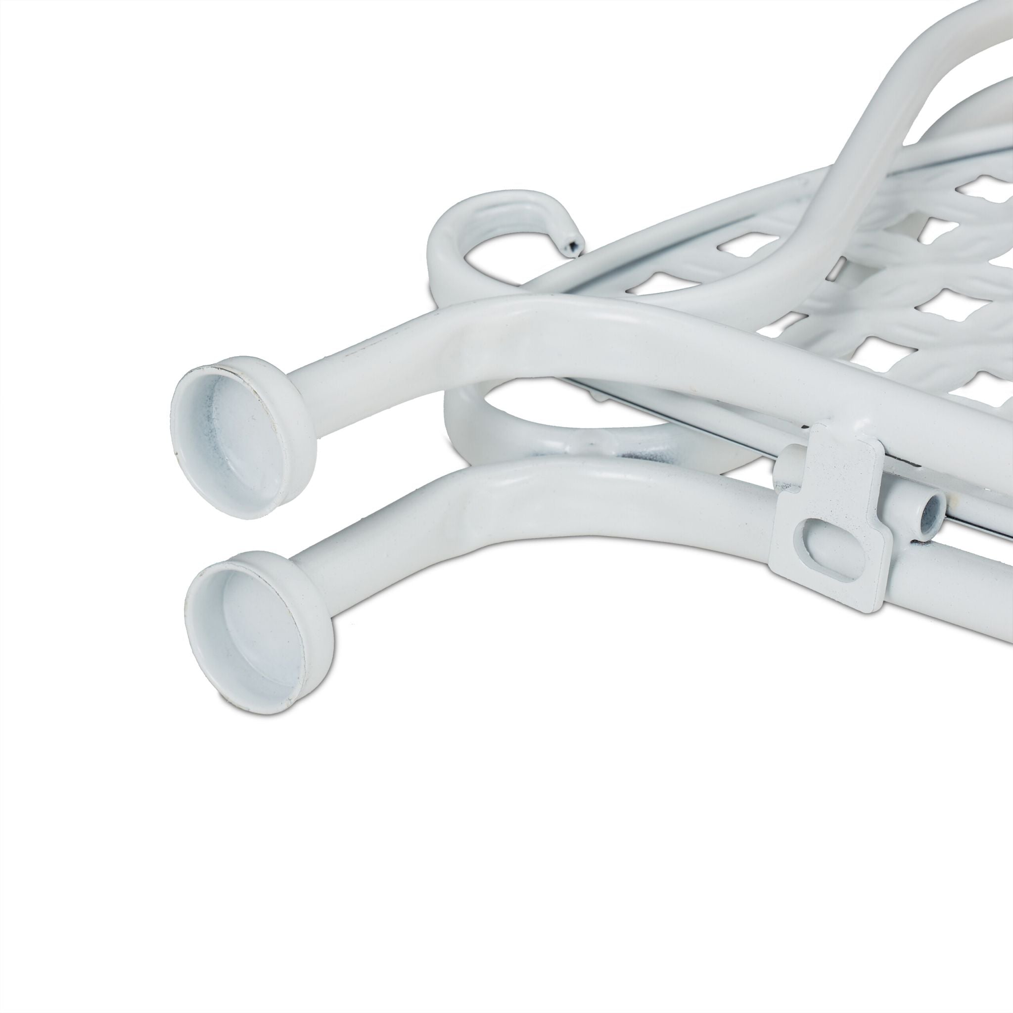 Eckregal Metall mit 5 Ablagen Weiss von Relaxdays
