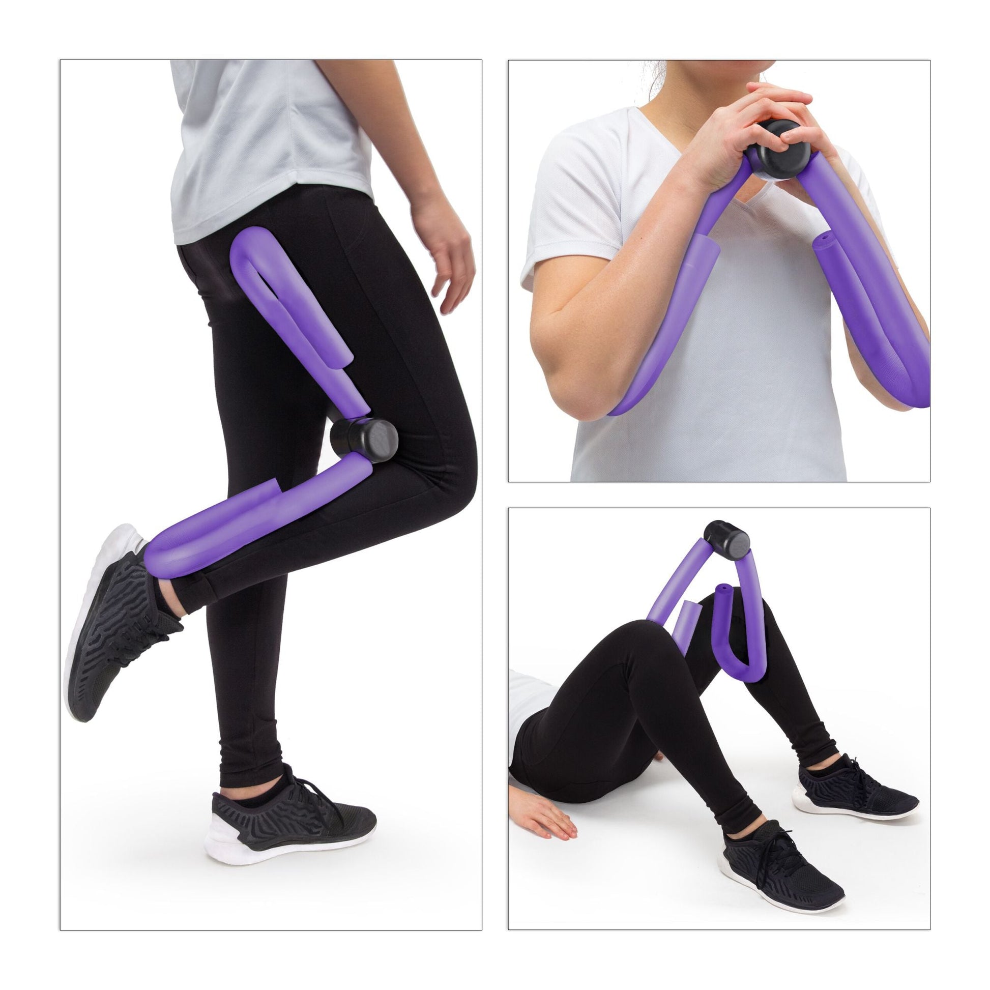 Oberschenkeltrainer für Zuhause Lila-Schwarz von Relaxdays