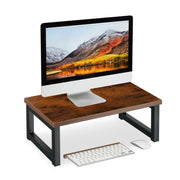 Monitorständer Industrial-Design Dunkelbraun-Schwarz von Relaxdays