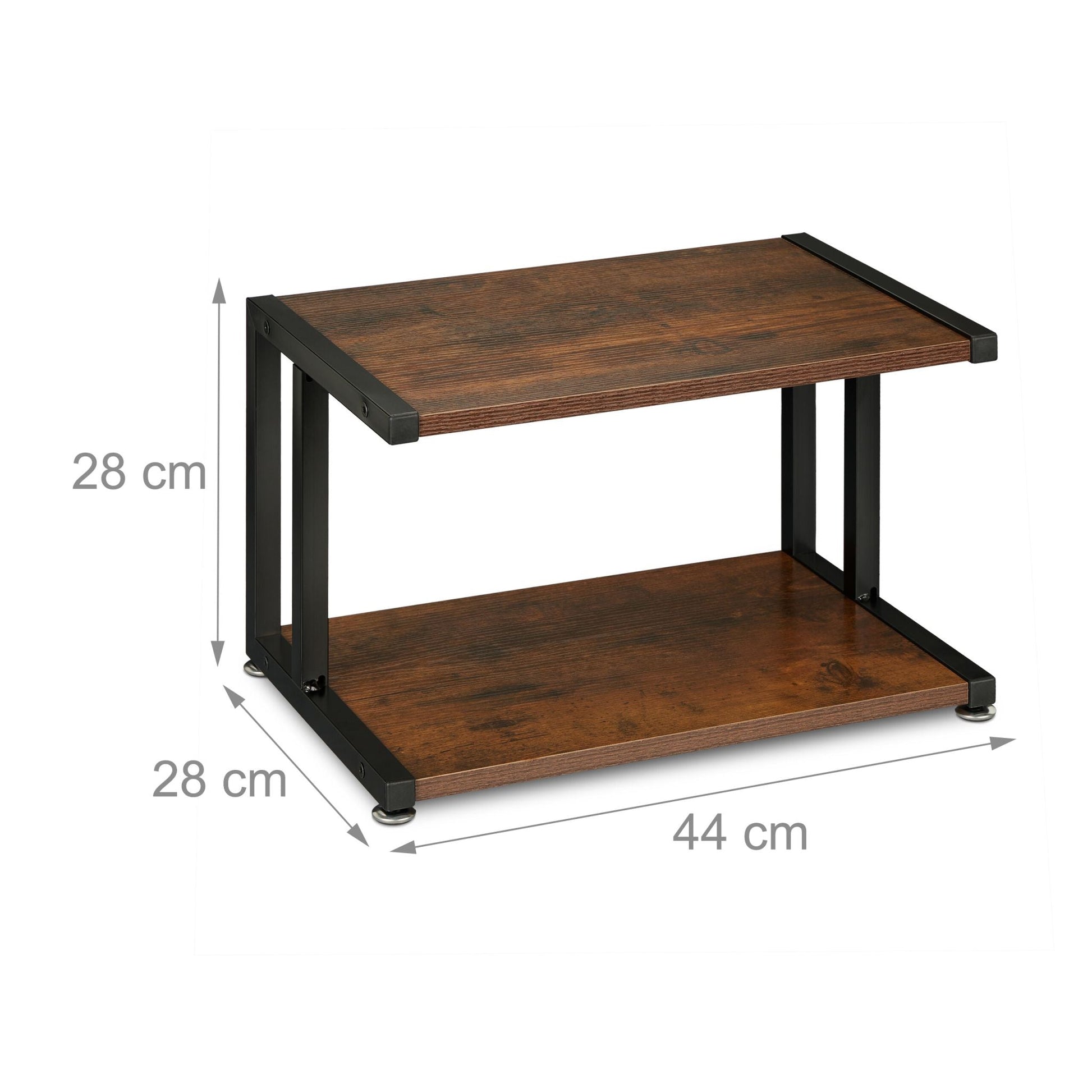 Druckerständer Industrial Design Dunkelbraun-Schwarz von Relaxdays