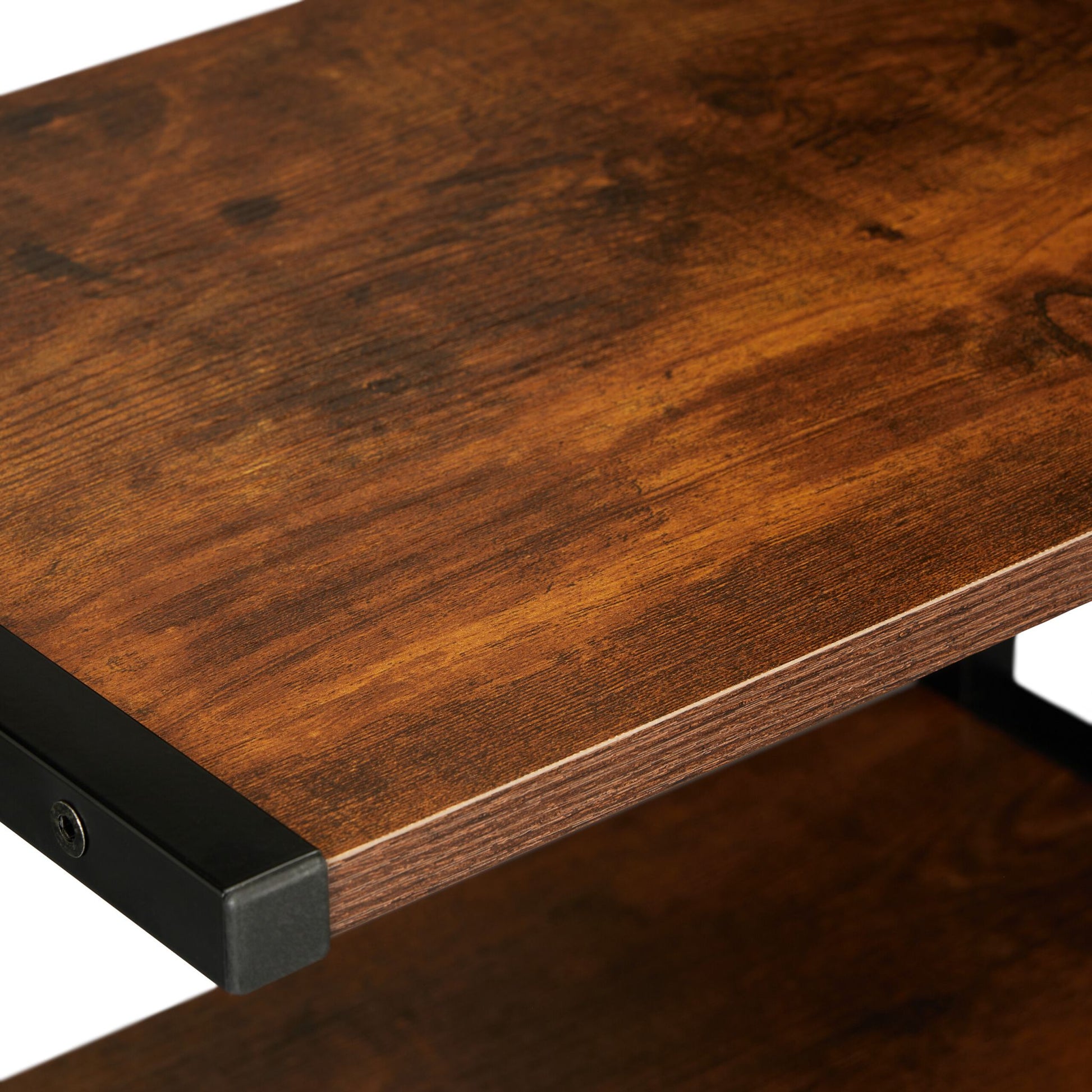 Druckerständer Industrial Design Dunkelbraun-Schwarz von Relaxdays