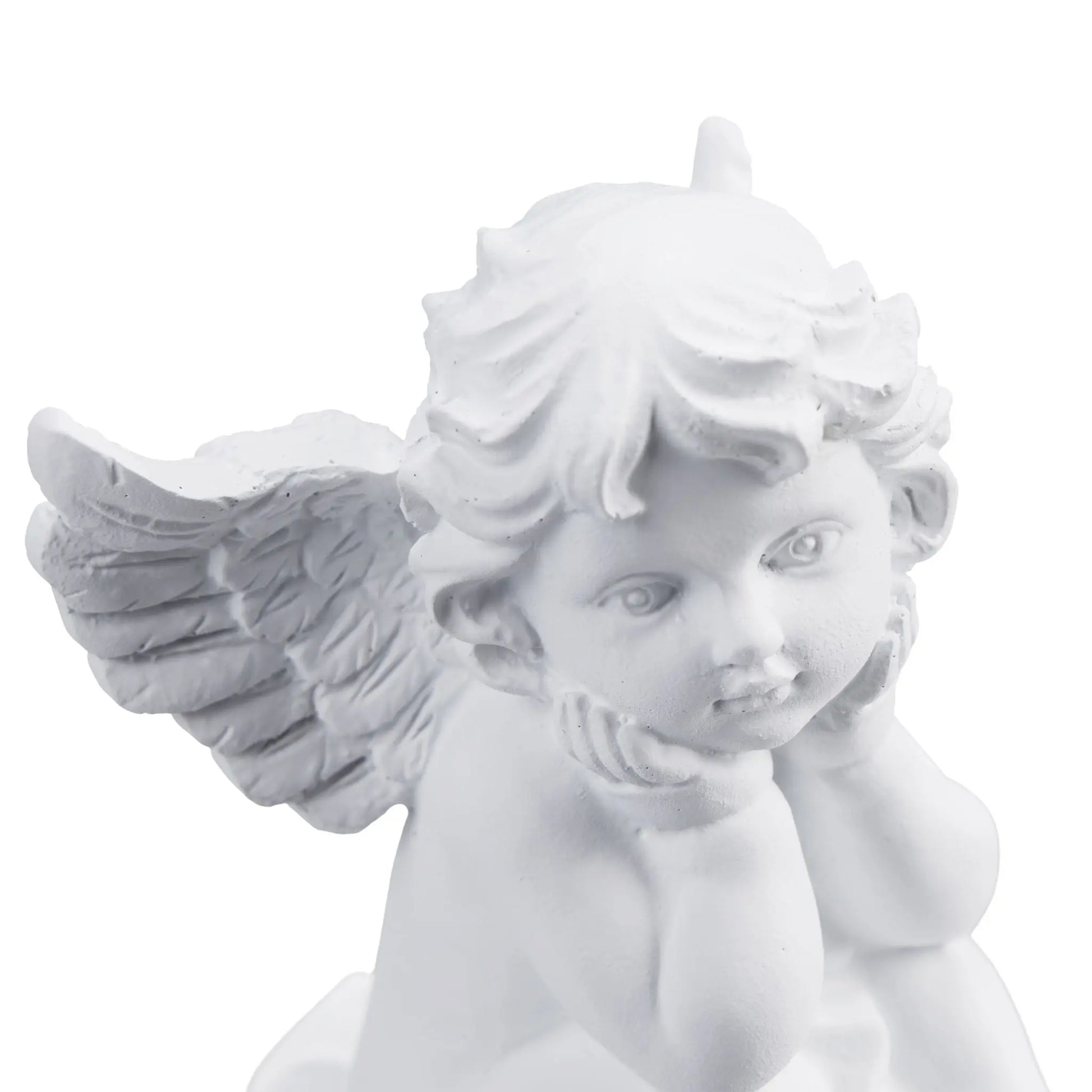 Sitzende Grabengel 2er-Set Weiss von Relaxdays