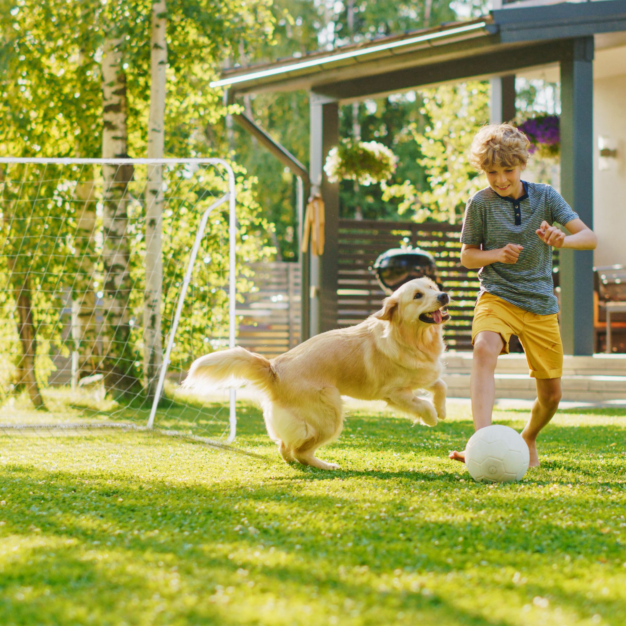 Fussballtor Stahl Weiss von Relaxdays