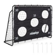 Fussballtor mit Torwand Weiss-Schwarz-Grau von Relaxdays