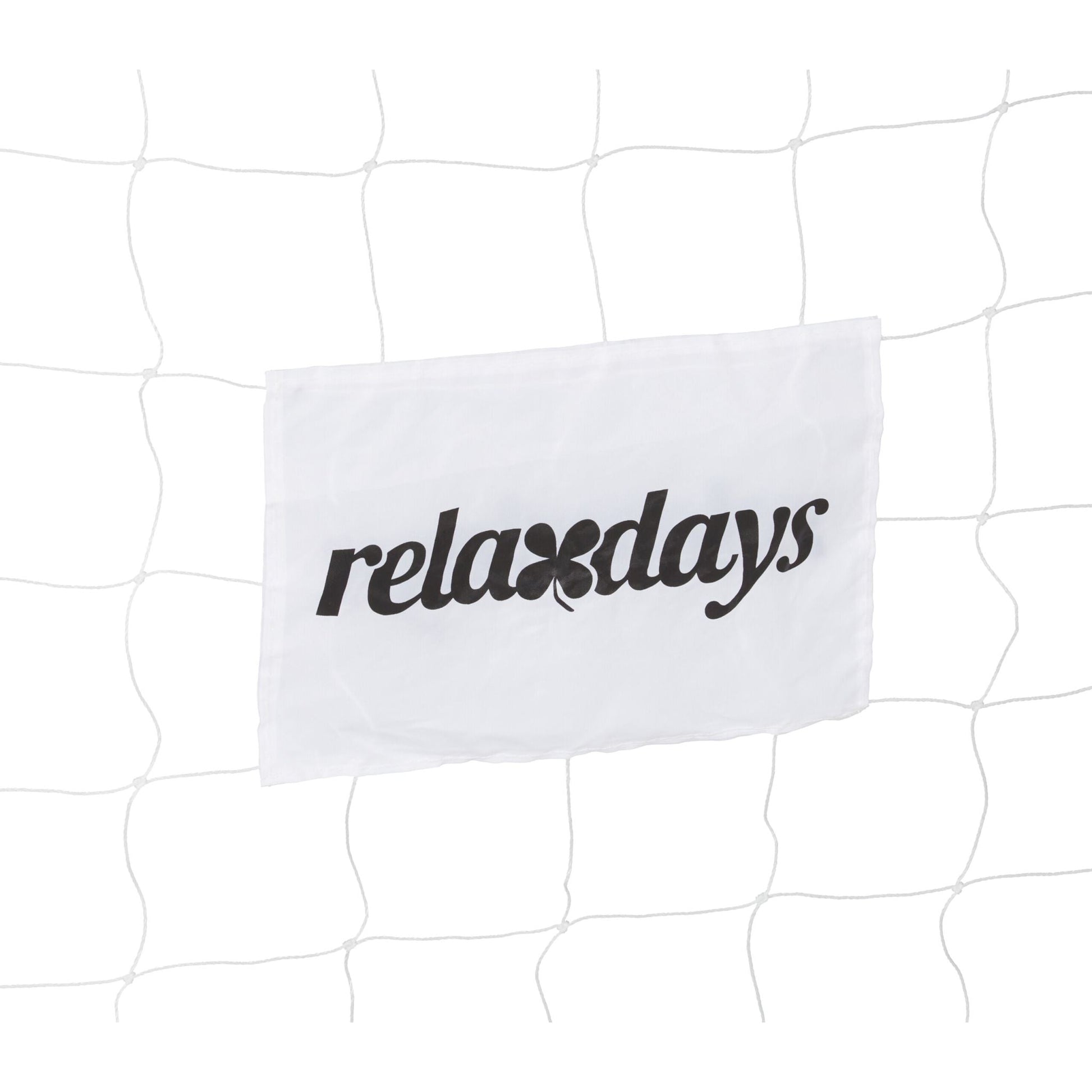 Fussballtor Metall XXL Weiss-Schwarz von Relaxdays