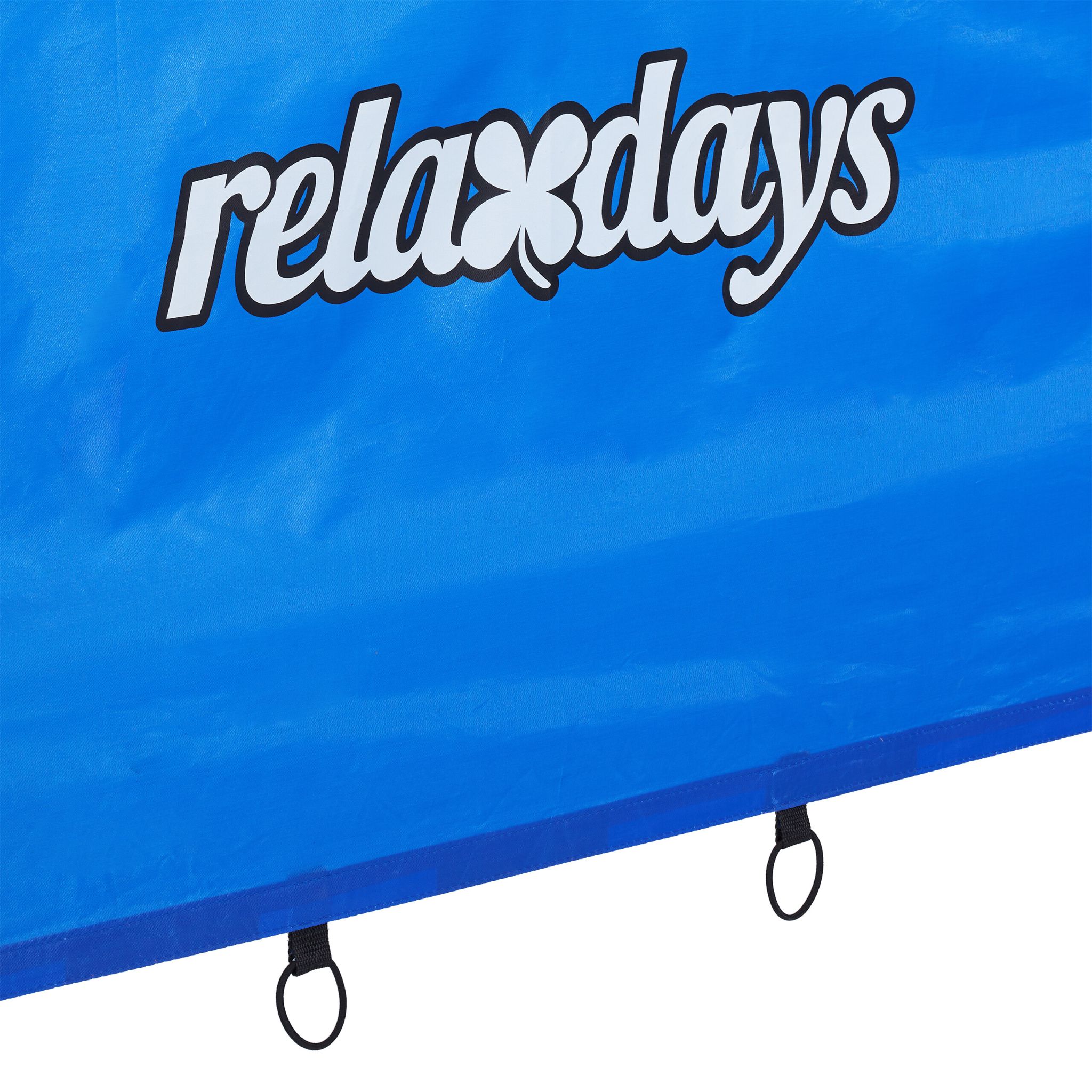 Grosses Fussballtor mit Torwand Weiss-Blau-Schwarz von Relaxdays