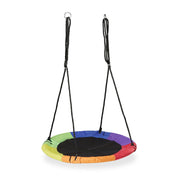 Bunte Nestschaukel Ø 100cm Grün-Rot-Schwarz von Relaxdays