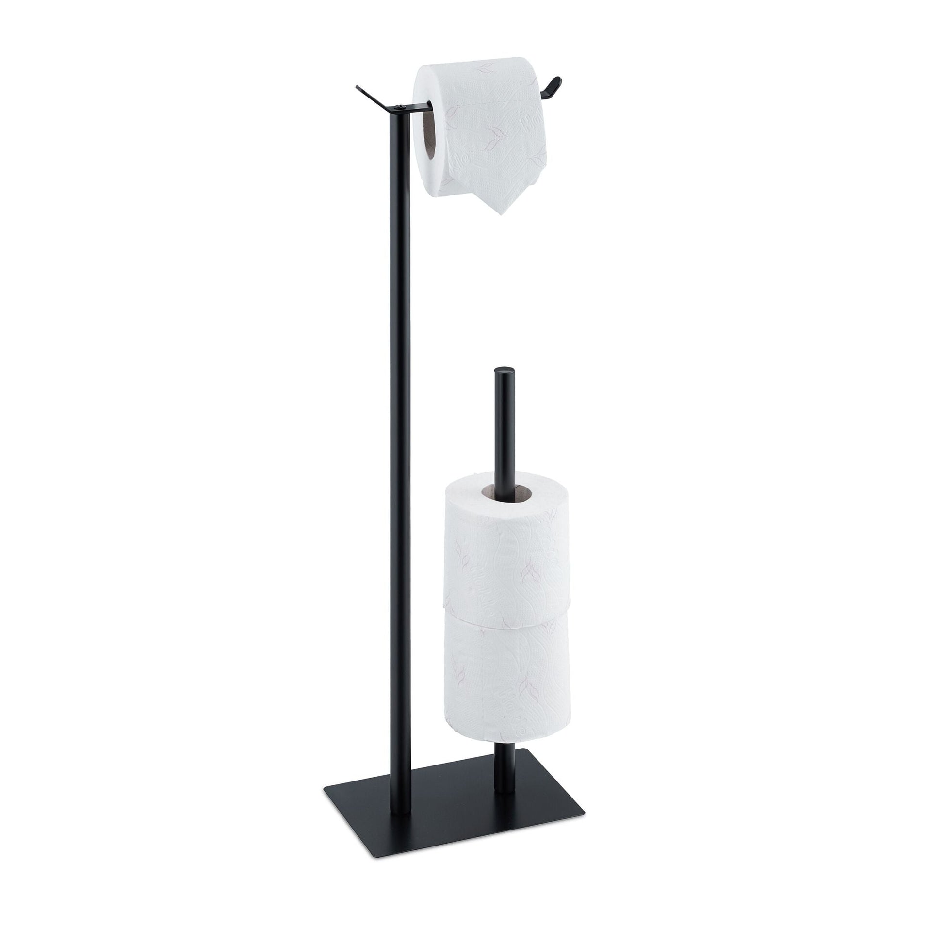 Toilettenpapierhalter stehend Schwarz von Relaxdays
