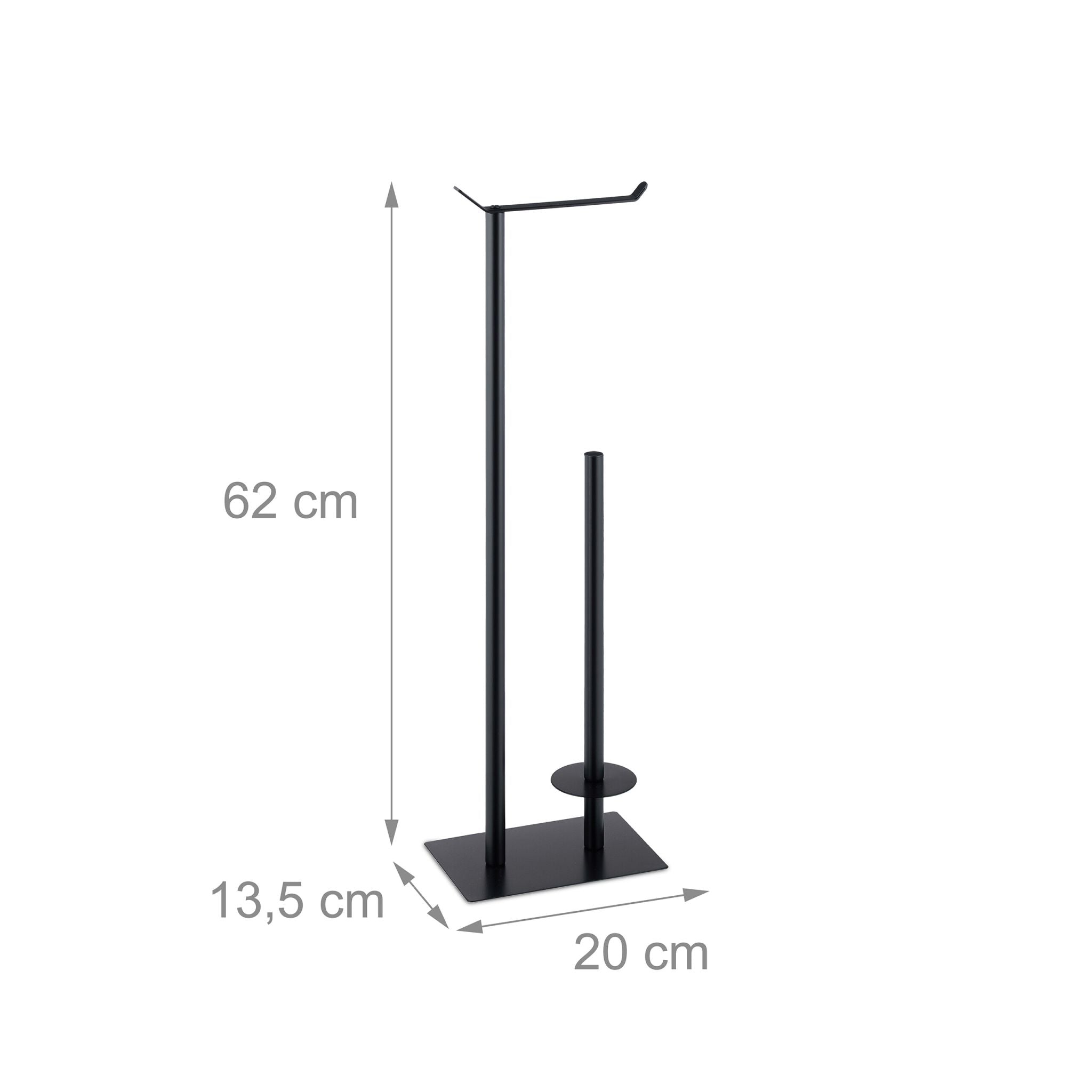 Toilettenpapierhalter stehend Schwarz von Relaxdays