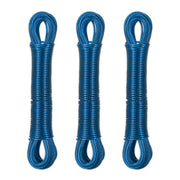 Wäscheleine mit Stahldraht 3 x 20m Blau von Relaxdays