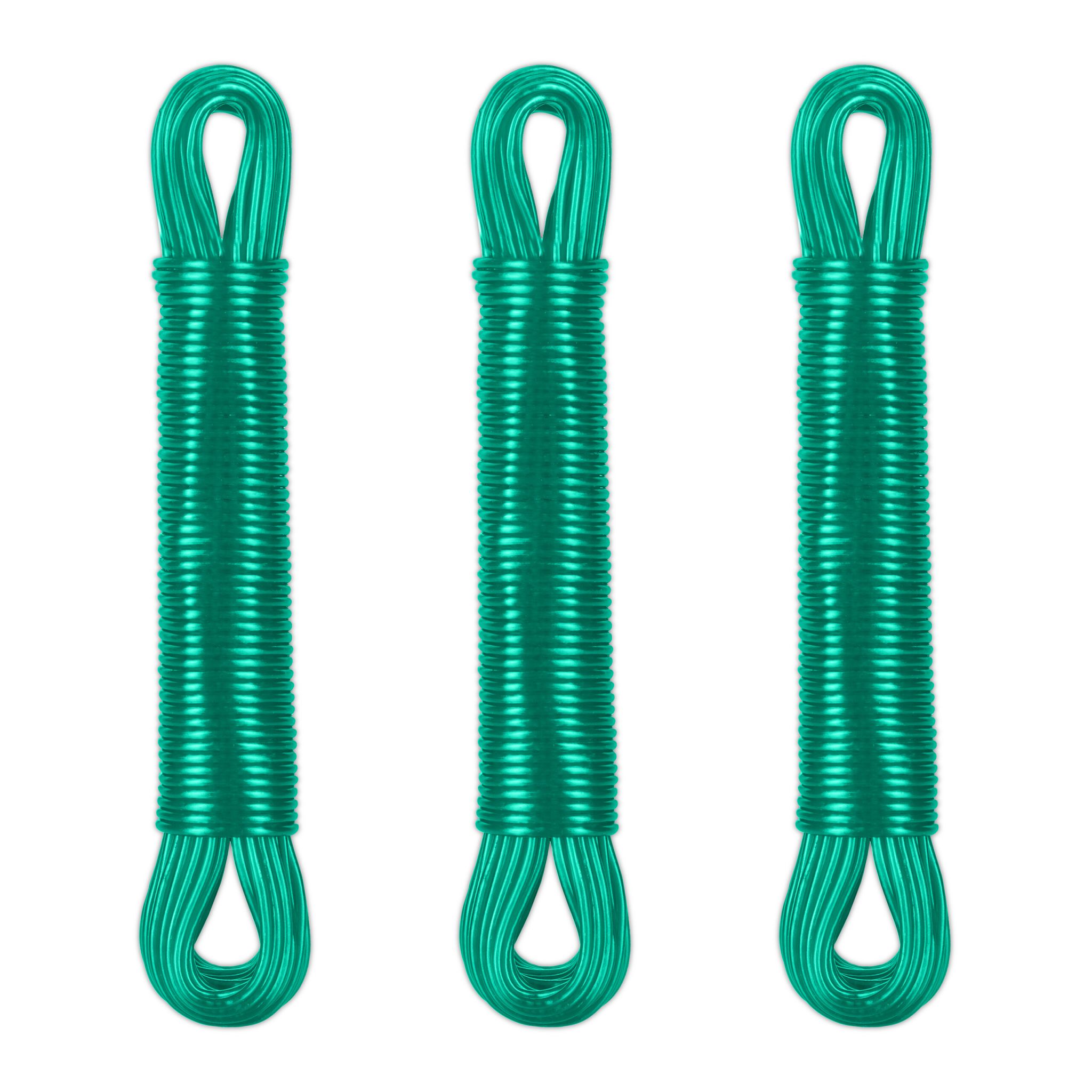 Wäscheleine mit Polyesterkern 3 x 20m Grün von Relaxdays