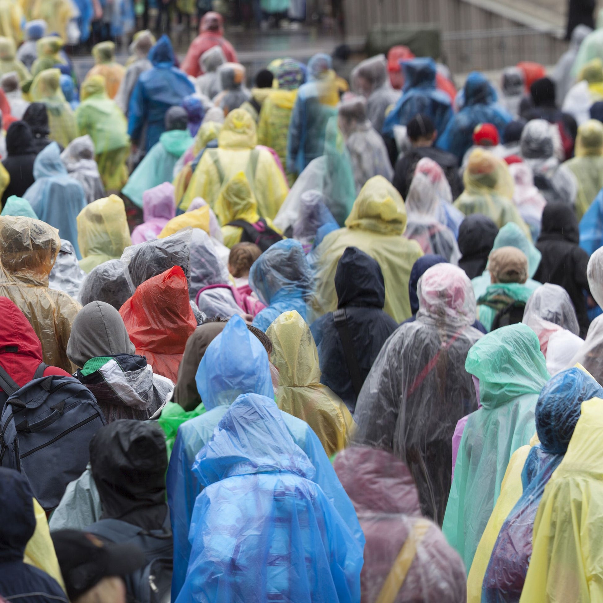 Einweg Regenponcho 20er-Set Rot von Relaxdays