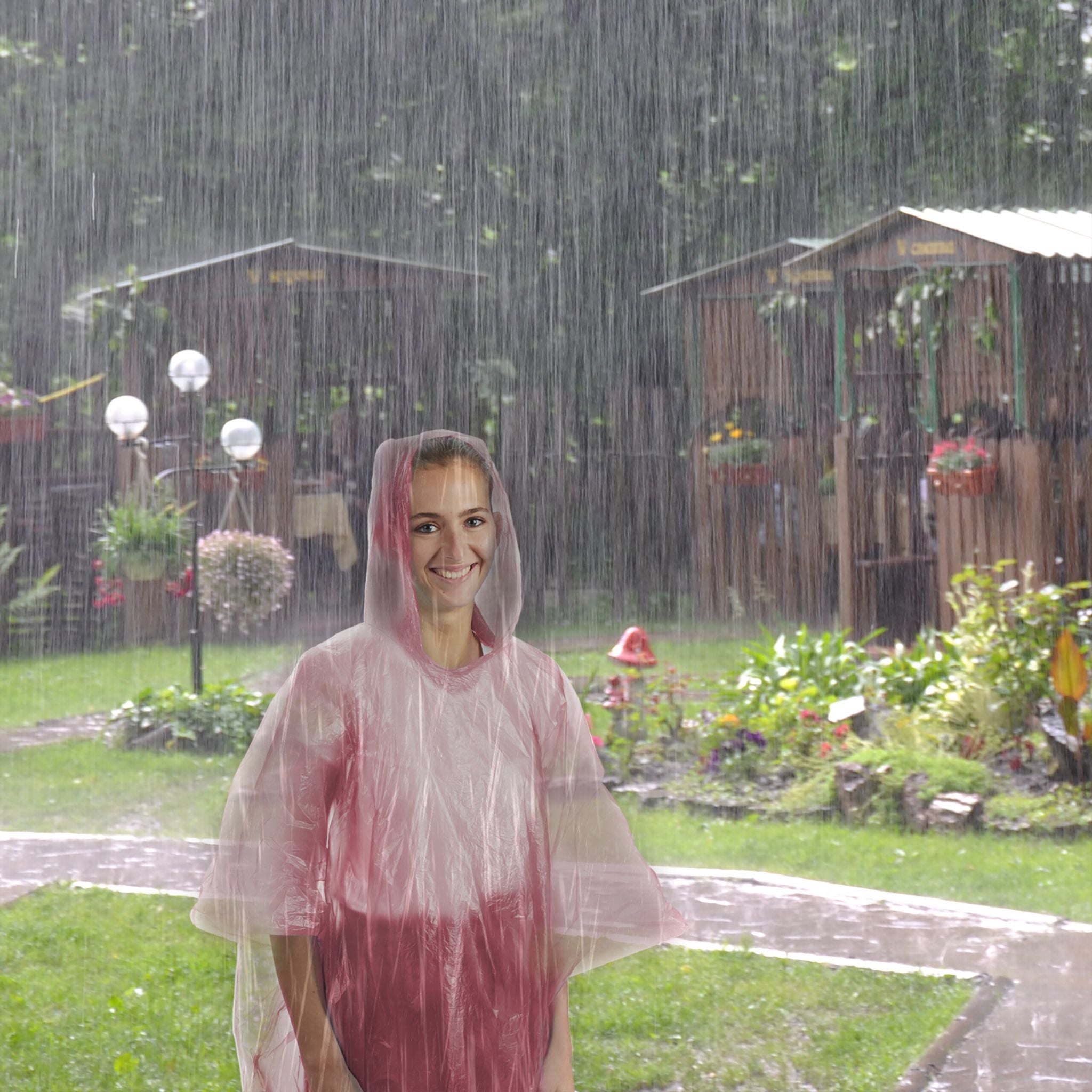 Einweg Regenponcho 20er-Set Gelb von Relaxdays