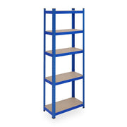 Schwerlastregal mit 5 Ebenen Blau-Hellbraun von Relaxdays