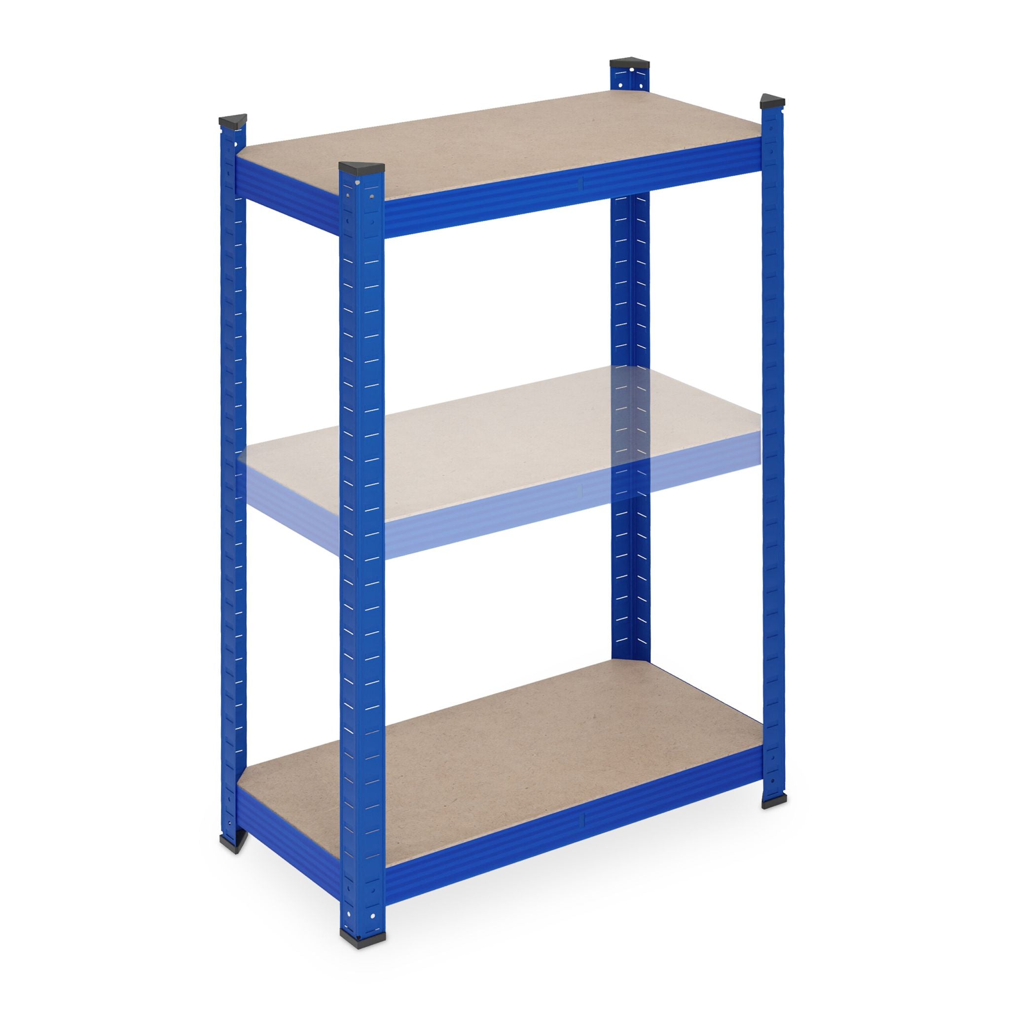 Schwerlastregal mit 5 Ebenen Blau-Hellbraun von Relaxdays