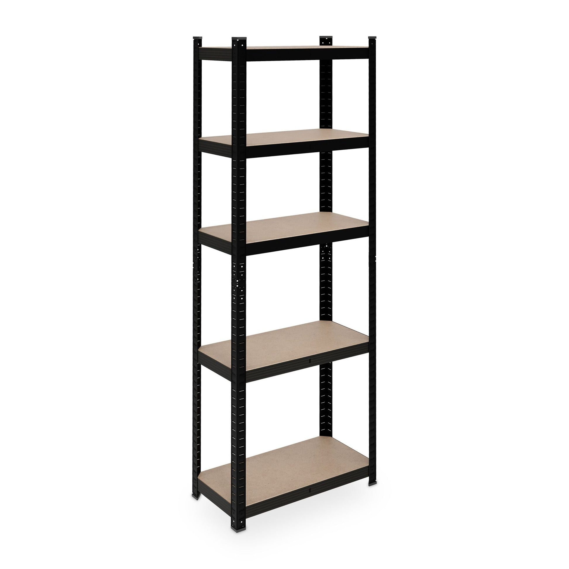 Schwerlastregal mit 5 Ebenen Beige-Schwarz von Relaxdays