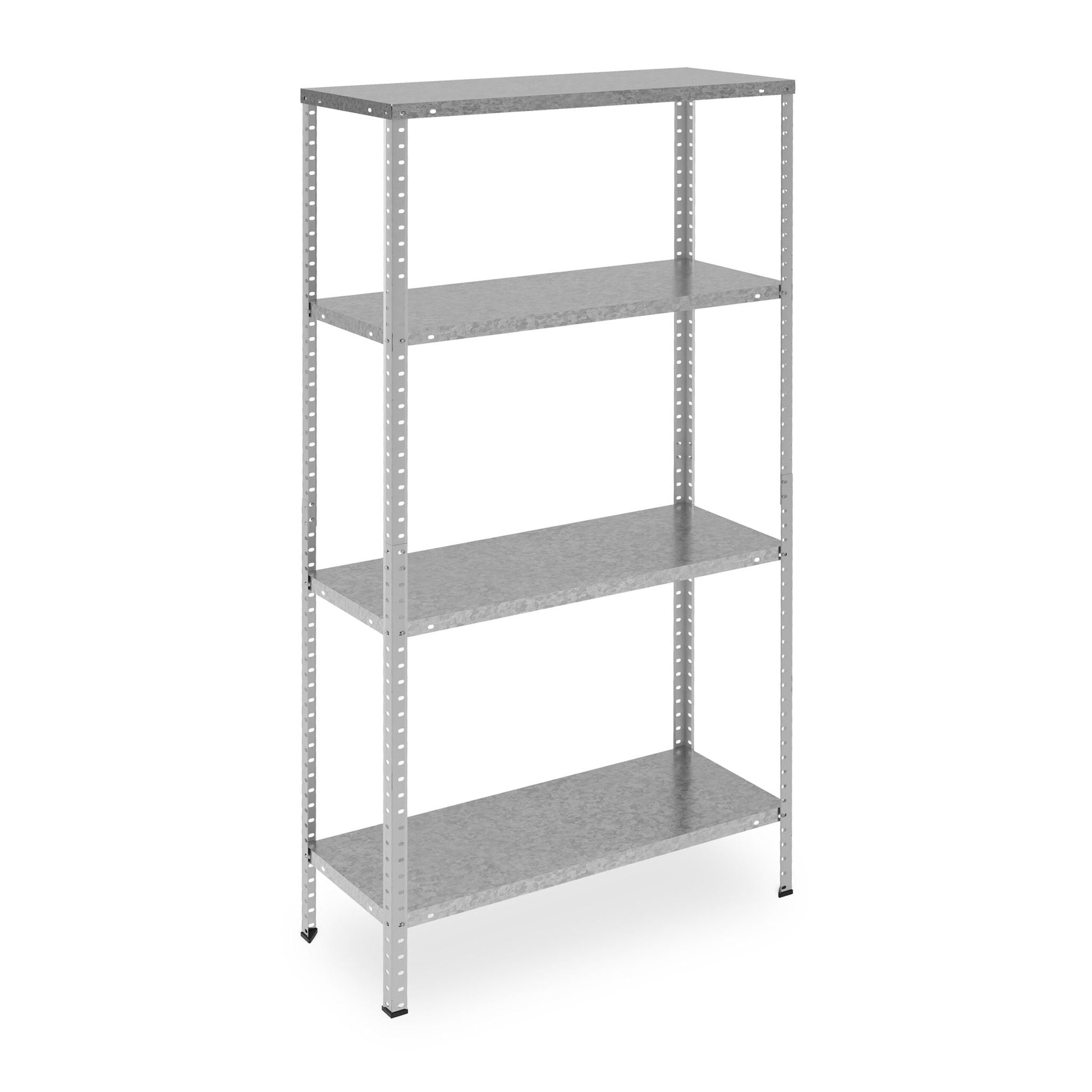 Verzinktes Metallregal mit 4 Böden Silber von Relaxdays
