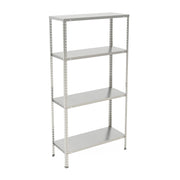 Verzinktes Metallregal mit 4 Böden Silber von Relaxdays