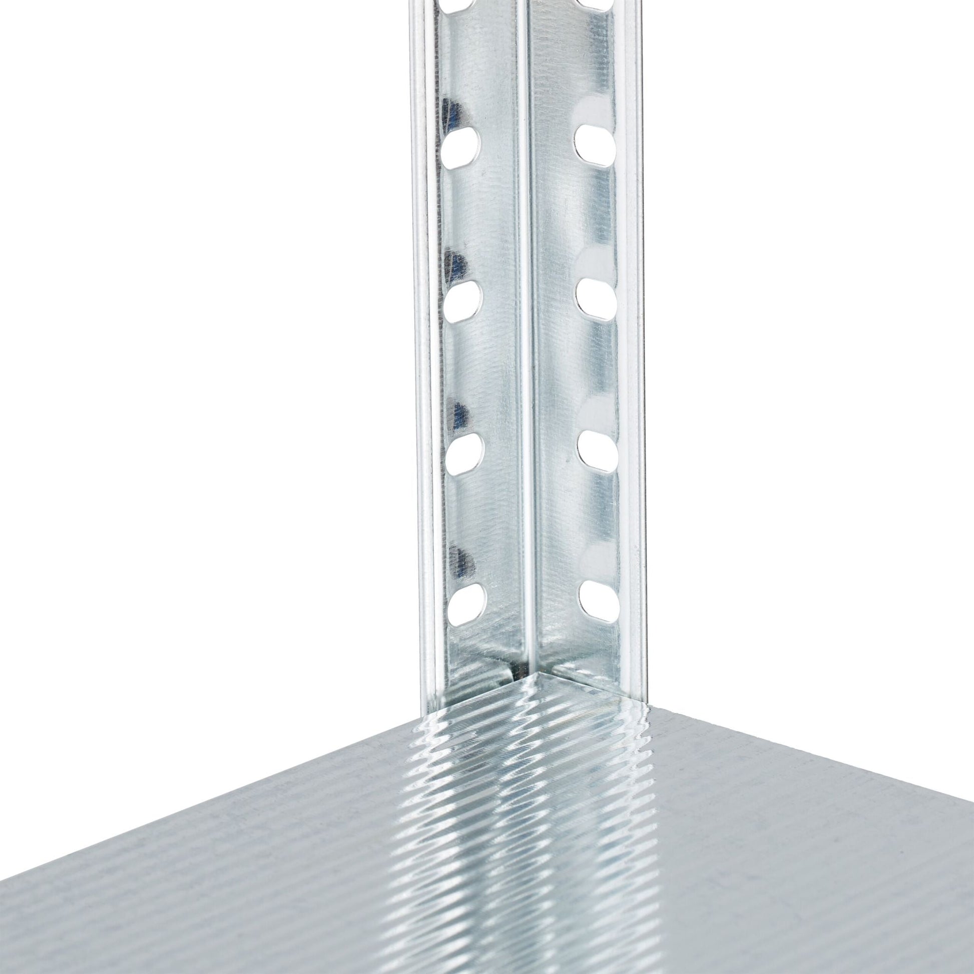 Verzinktes Metallregal mit 4 Böden Silber von Relaxdays