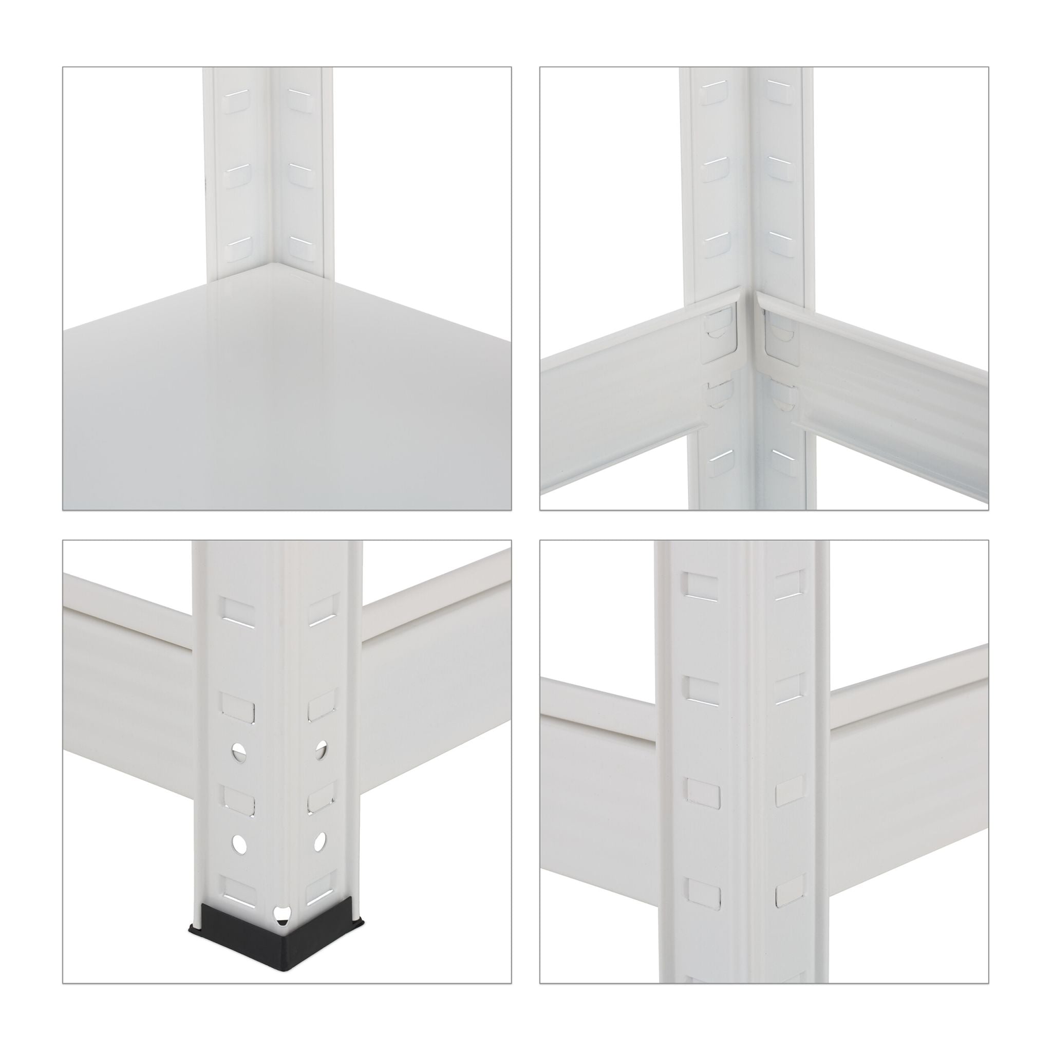 Schwerlastregal Metall 5 Ebenen Weiss von Relaxdays