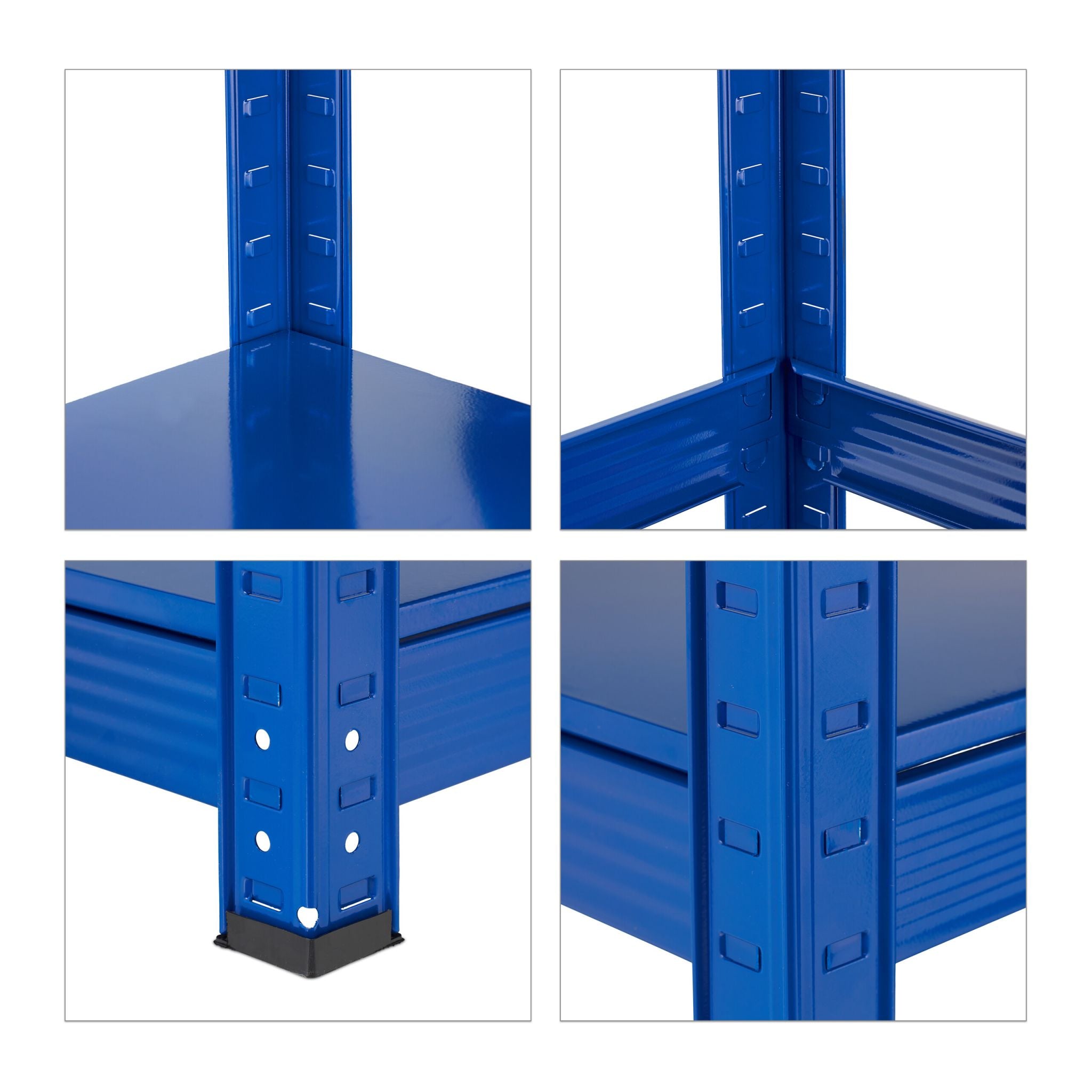 Schwerlastregal Metall 5 Ebenen Blau von Relaxdays