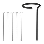 6er-Set Pflanzstäbe Metall Schwarz von Relaxdays