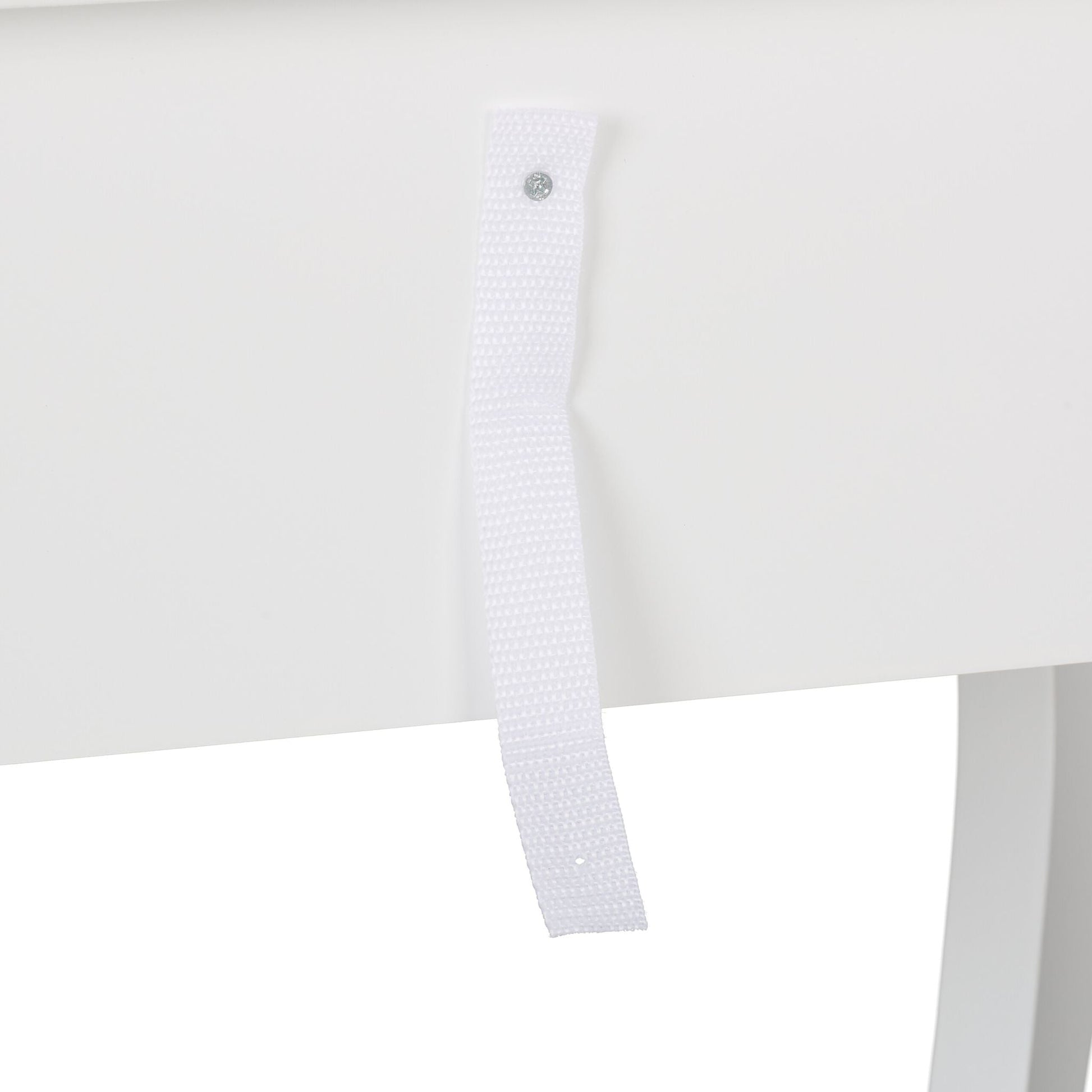 Kinder Schminktisch mit Hocker Weiss-Silber von Relaxdays