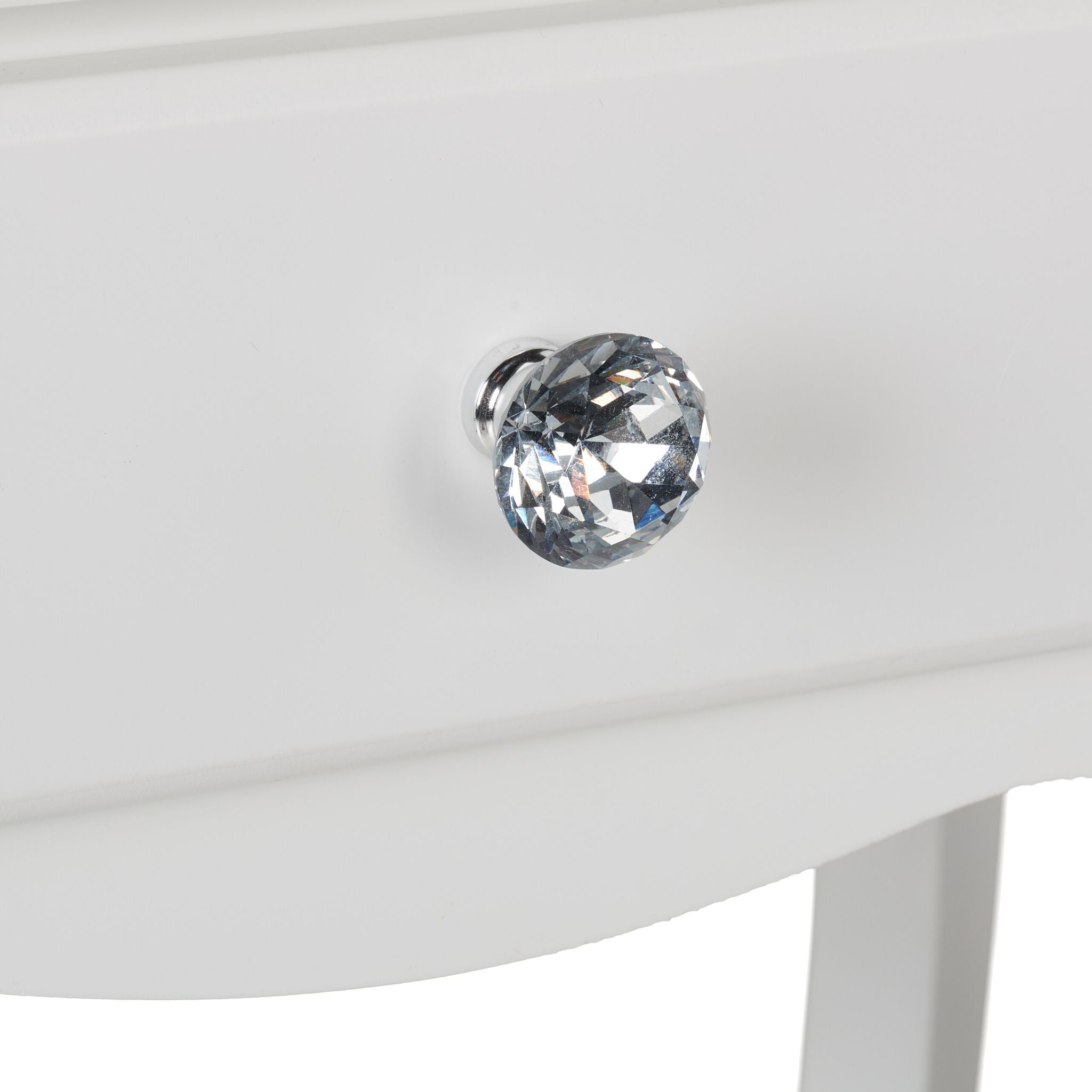 Kinder Schminktisch mit Hocker Weiss-Silber von Relaxdays