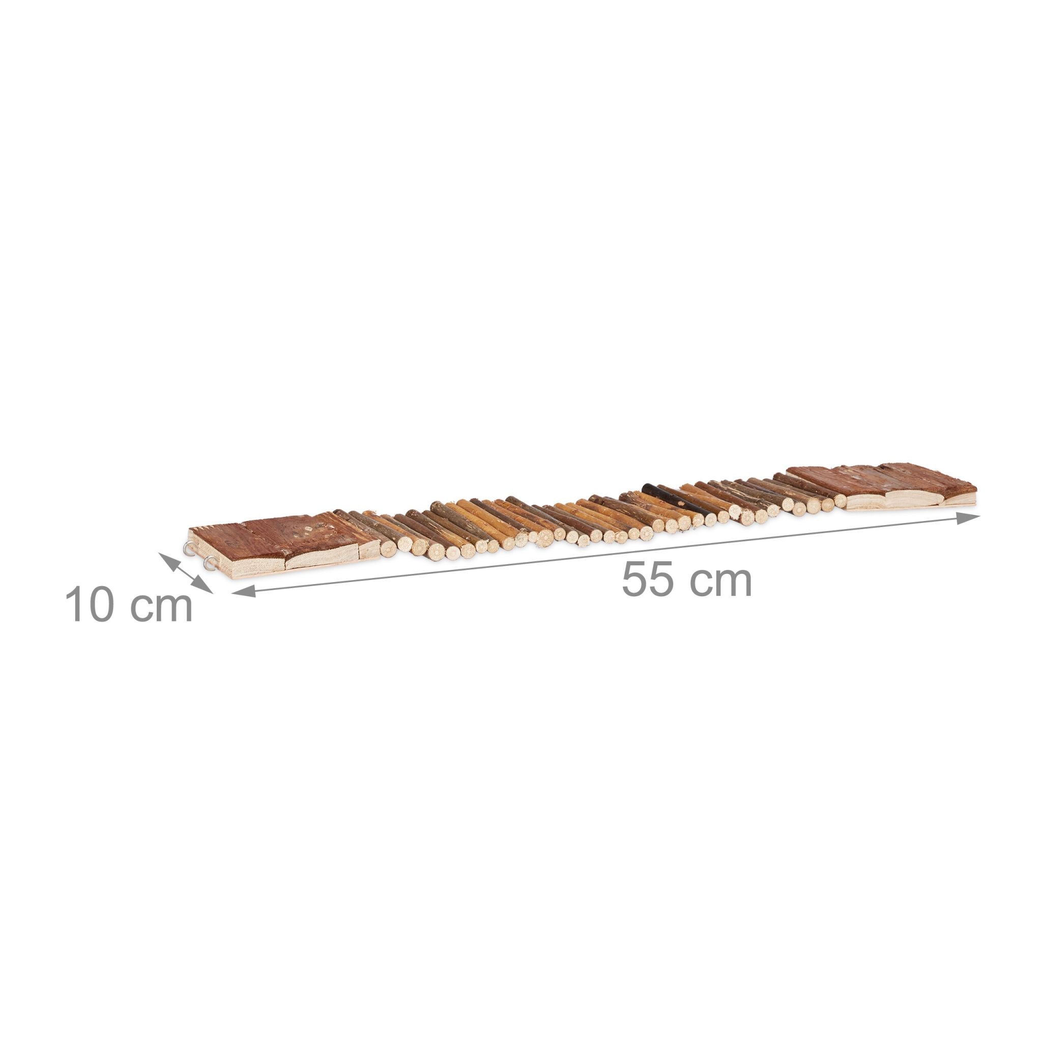 Hängebrücke Nager 3er-Set Braun von Relaxdays
