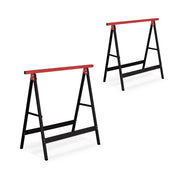 Arbeitsbock 2er-Set schwarz/rot Rot-Schwarz von Relaxdays