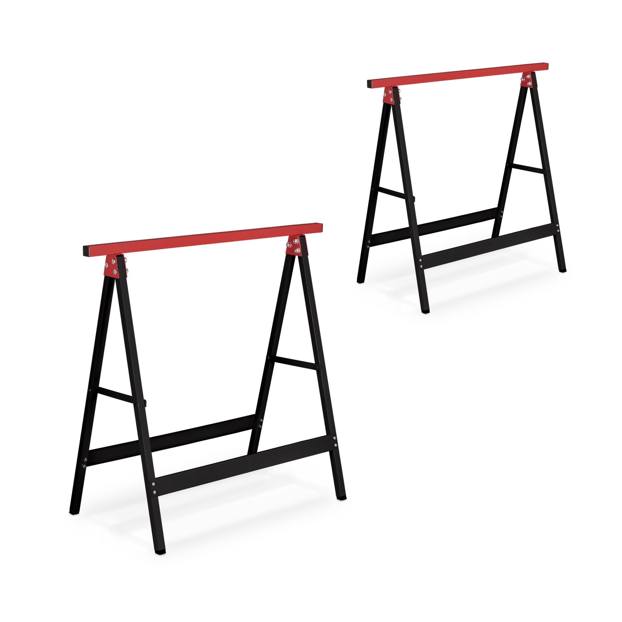 Arbeitsbock 2er-Set schwarz/rot Rot-Schwarz von Relaxdays