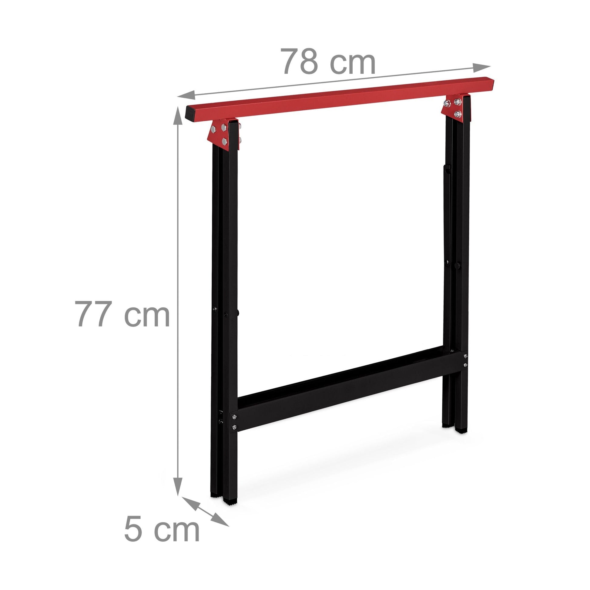 Arbeitsbock 2er-Set schwarz/rot Rot-Schwarz von Relaxdays