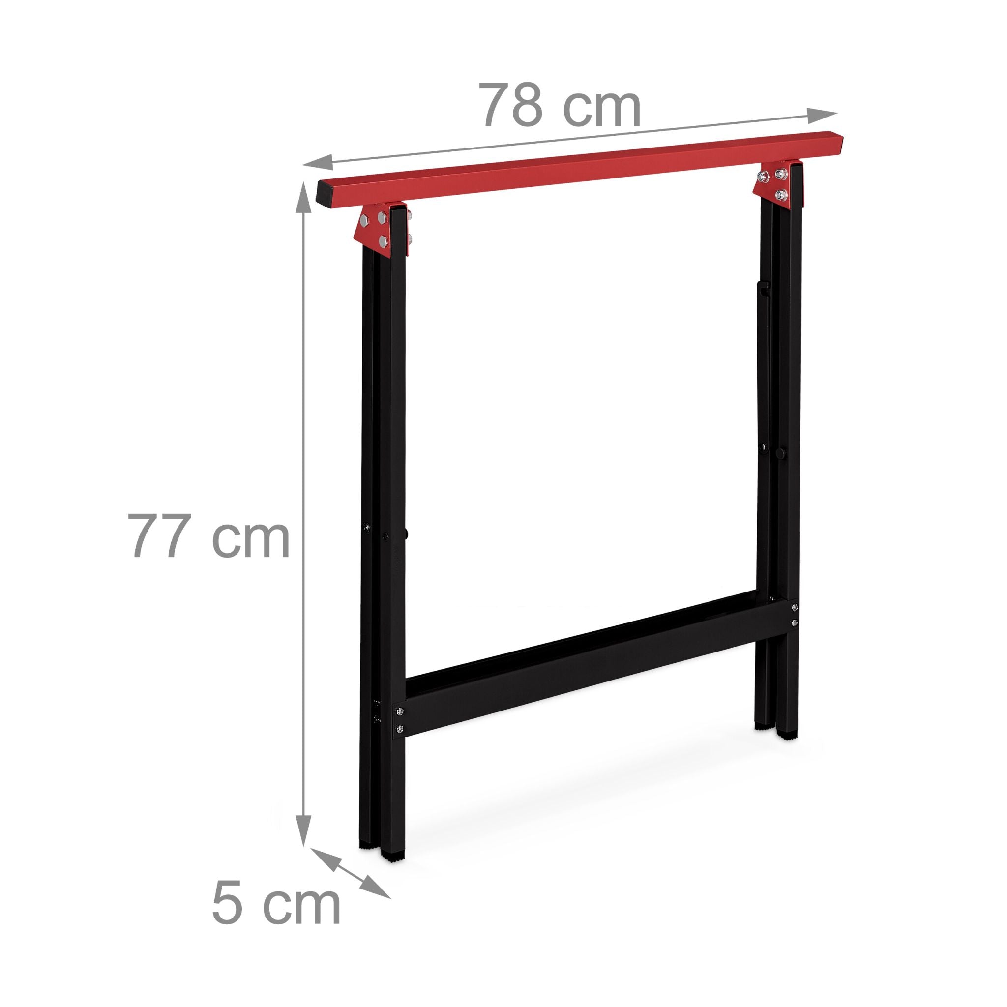 Arbeitsbock 2er-Set schwarz/rot Rot-Schwarz von Relaxdays