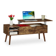 Aufklappbarer Couchtisch Braun von Relaxdays