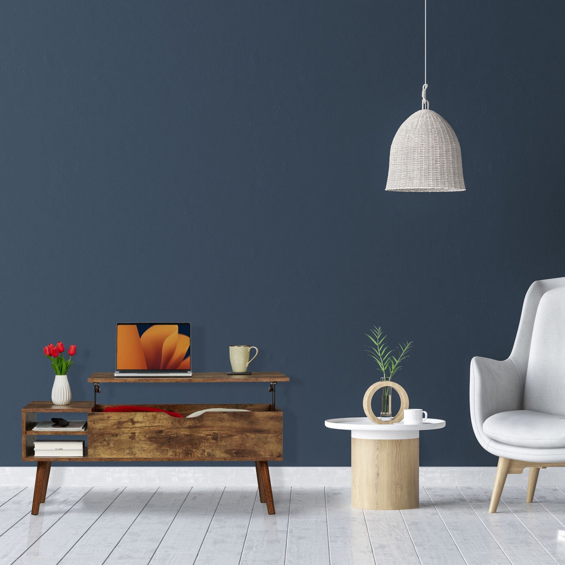 Aufklappbarer Couchtisch Braun von Relaxdays