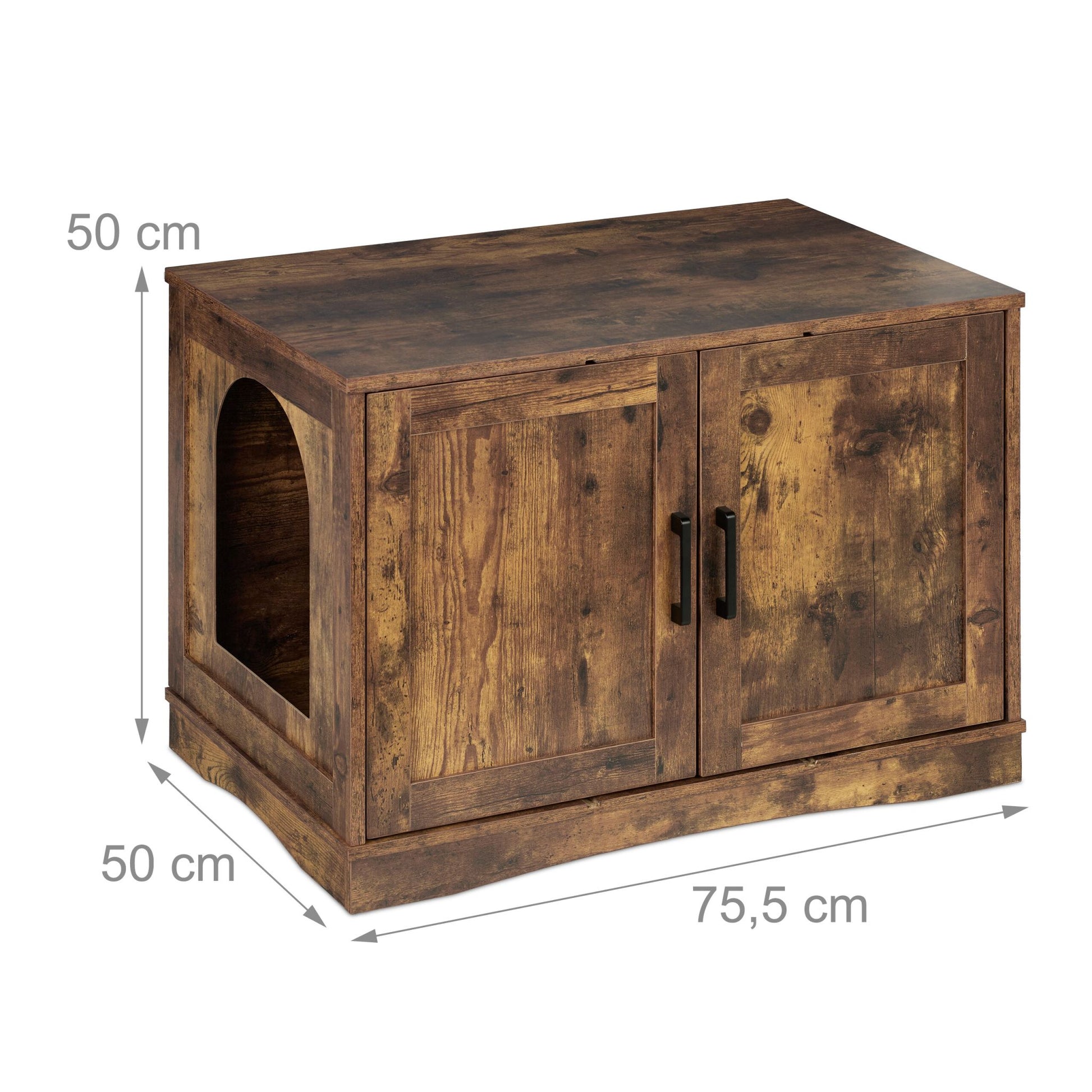 Katzenschrank für Katzenklo XL Braun von Relaxdays