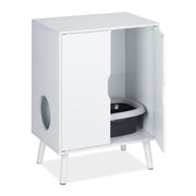 Katzenschrank für Katzentoilette Weiss von Relaxdays