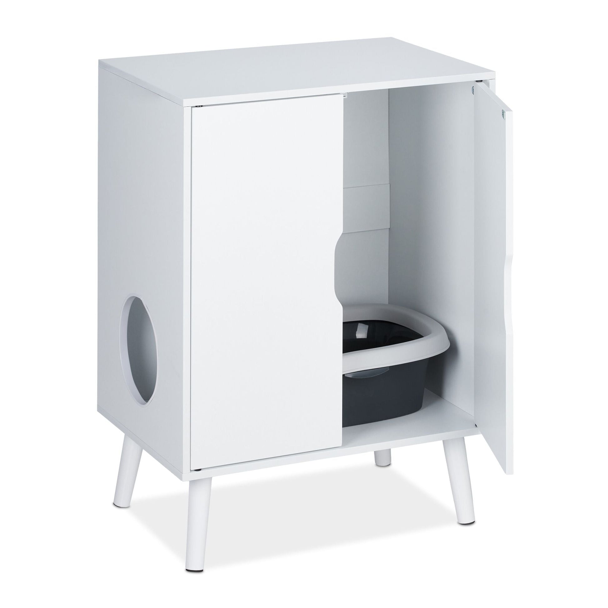 Katzenschrank für Katzentoilette Weiss von Relaxdays