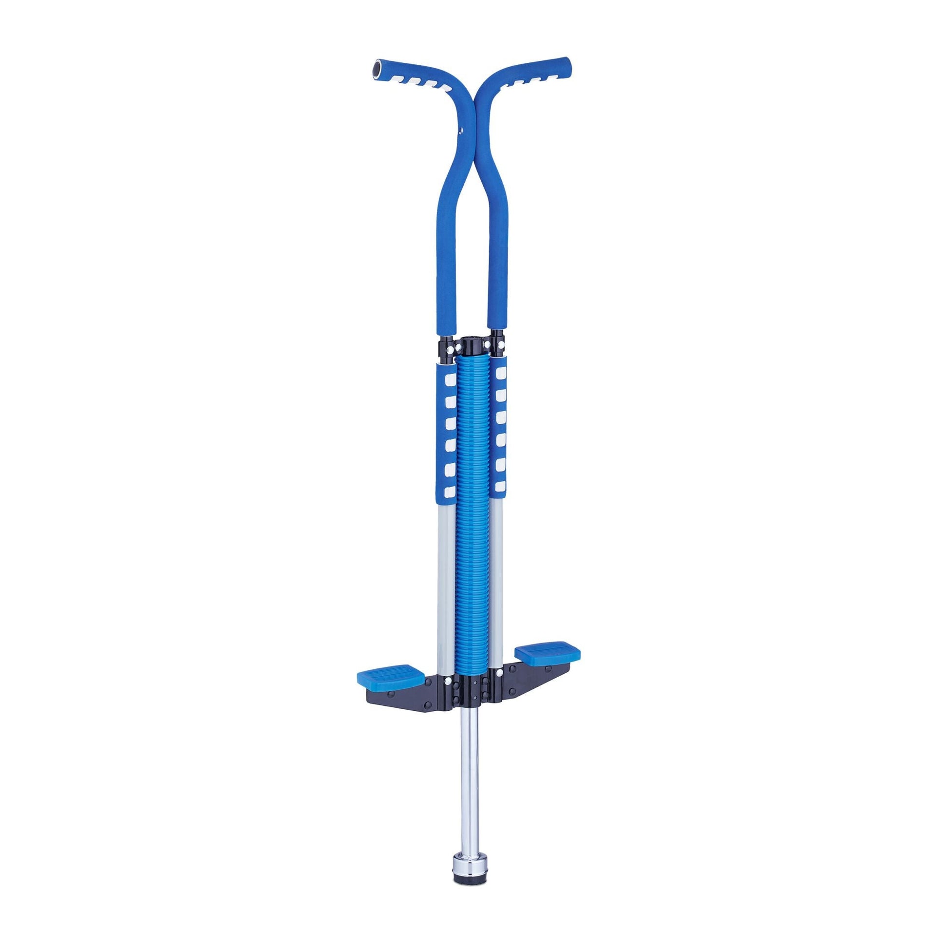 Blauer Pogo Stick für Kinder Weiss-Blau-Silber von Relaxdays