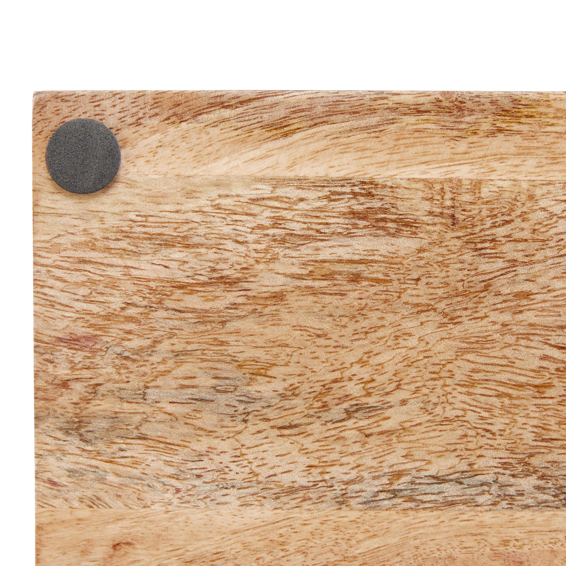 Tablett Mangoholz Hellbraun-Schwarz von Relaxdays