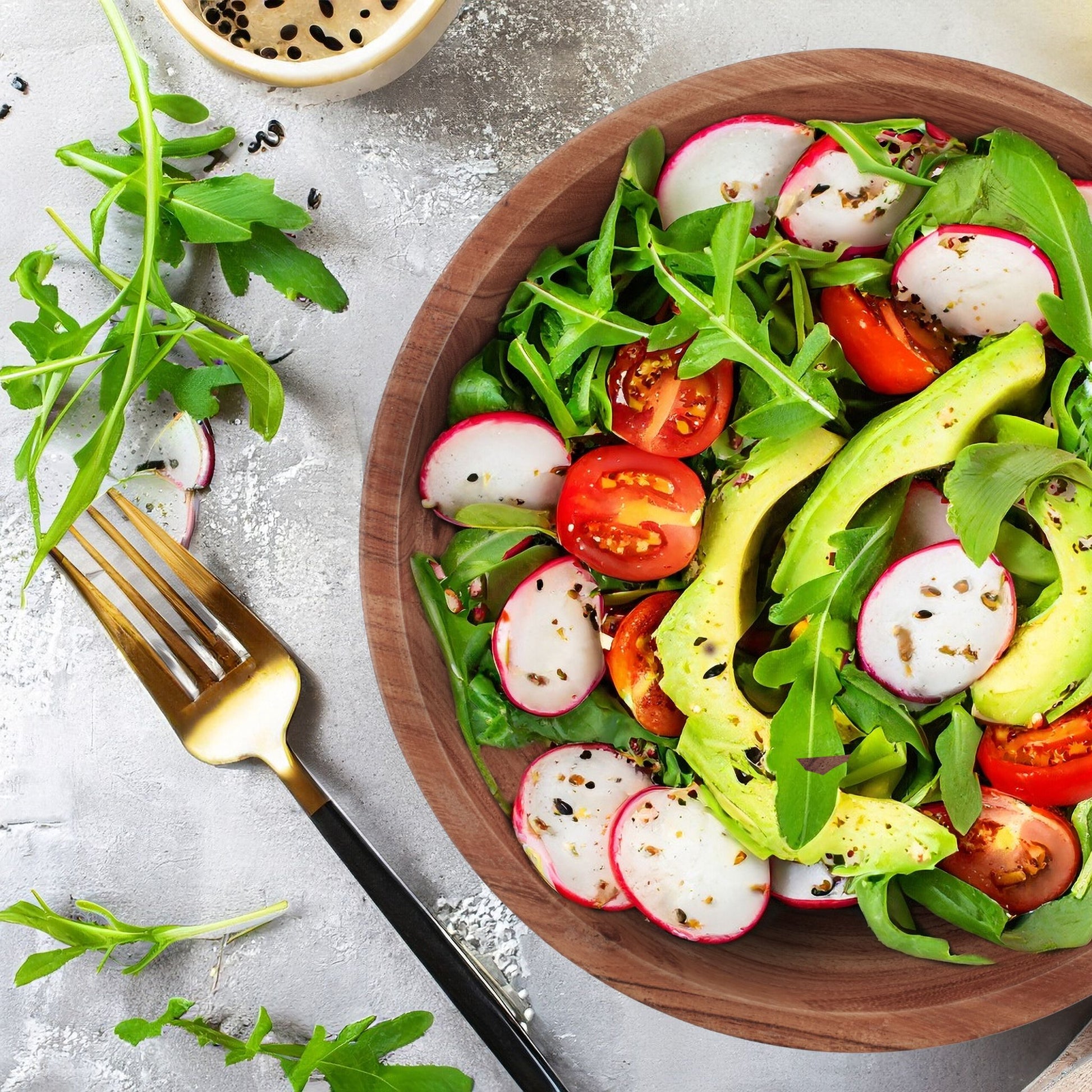 Salatschüssel 2er-Set Akazienholz Braun von Relaxdays
