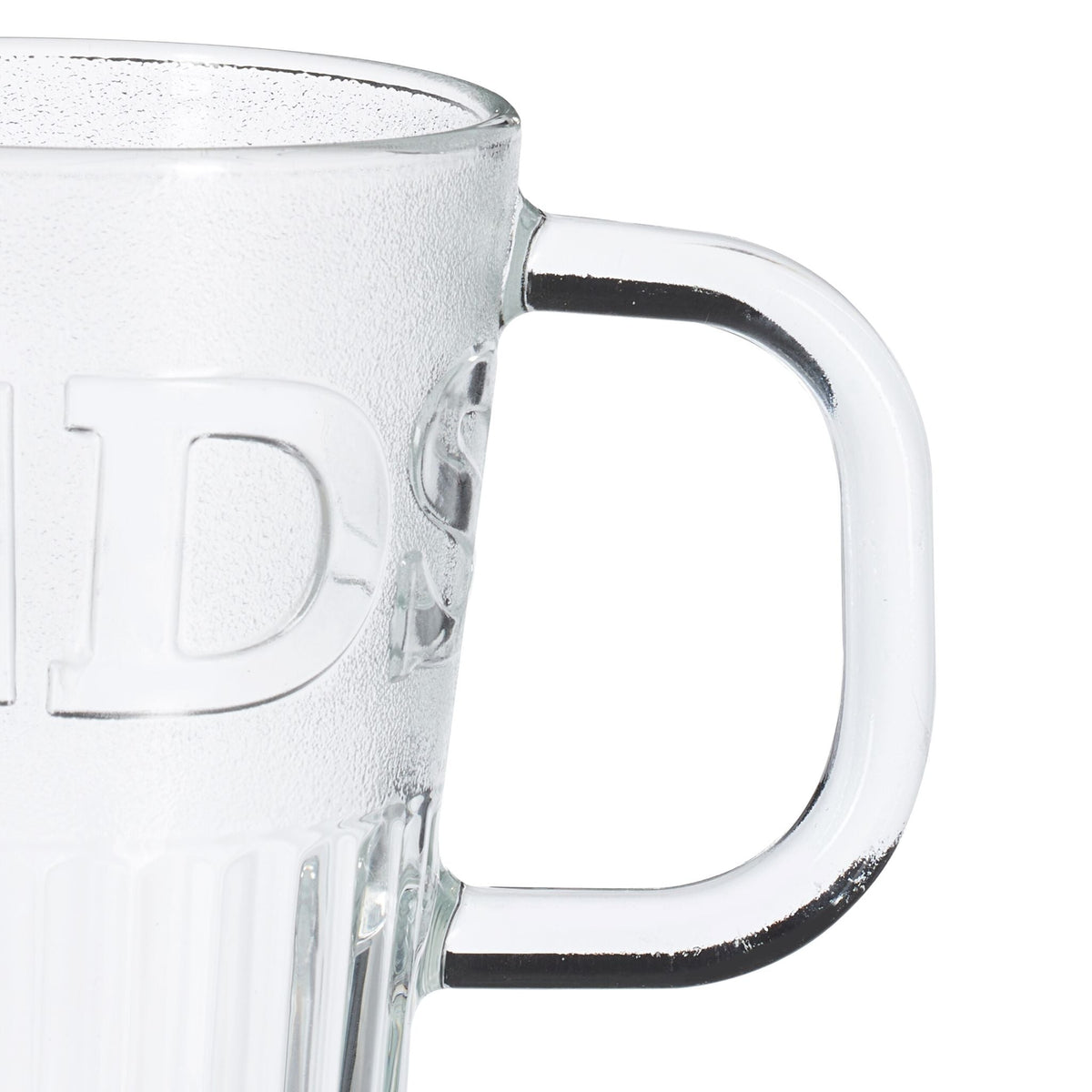 Trinkgläser 2er-Set mit Henkel Transparent von Relaxdays