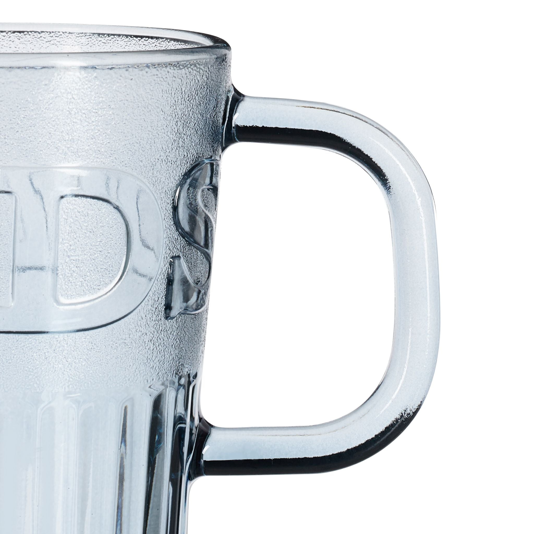 Trinkgläser 10er-Set mit Henkel Grau von Relaxdays